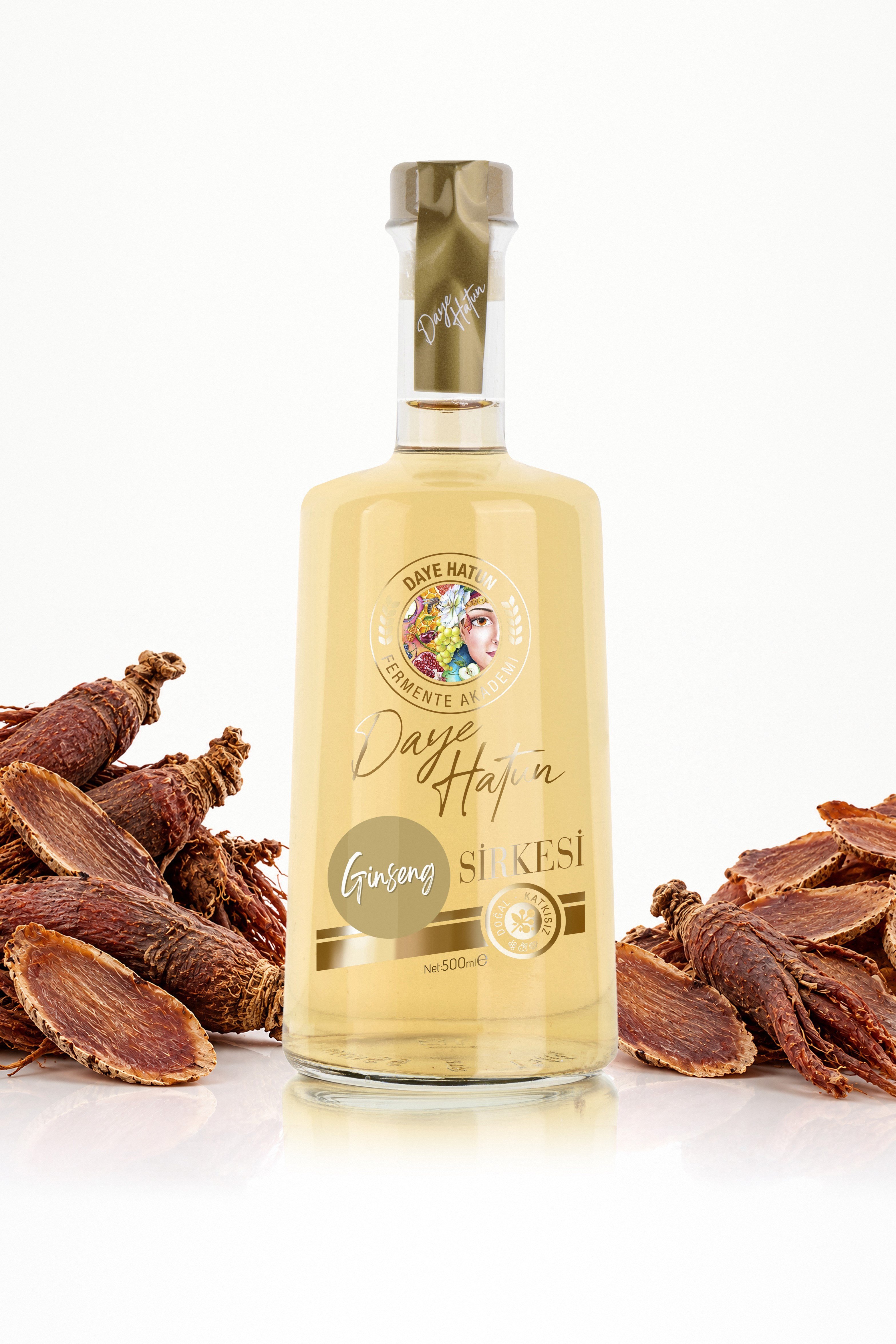 Kore Kırmızı Ginseng Sirkesi / Ginseng Vinegar (Doğal Fermente Canlı Sirke / Nat. Fermented / 500 mL)