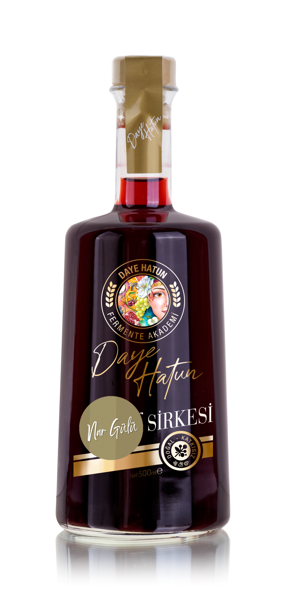 Nar Gülü Sirkesi / Pomegranate Rosebud Vinegar (doğal Fer Canlı Sirke / Nat. Ferm. / 500 Ml)