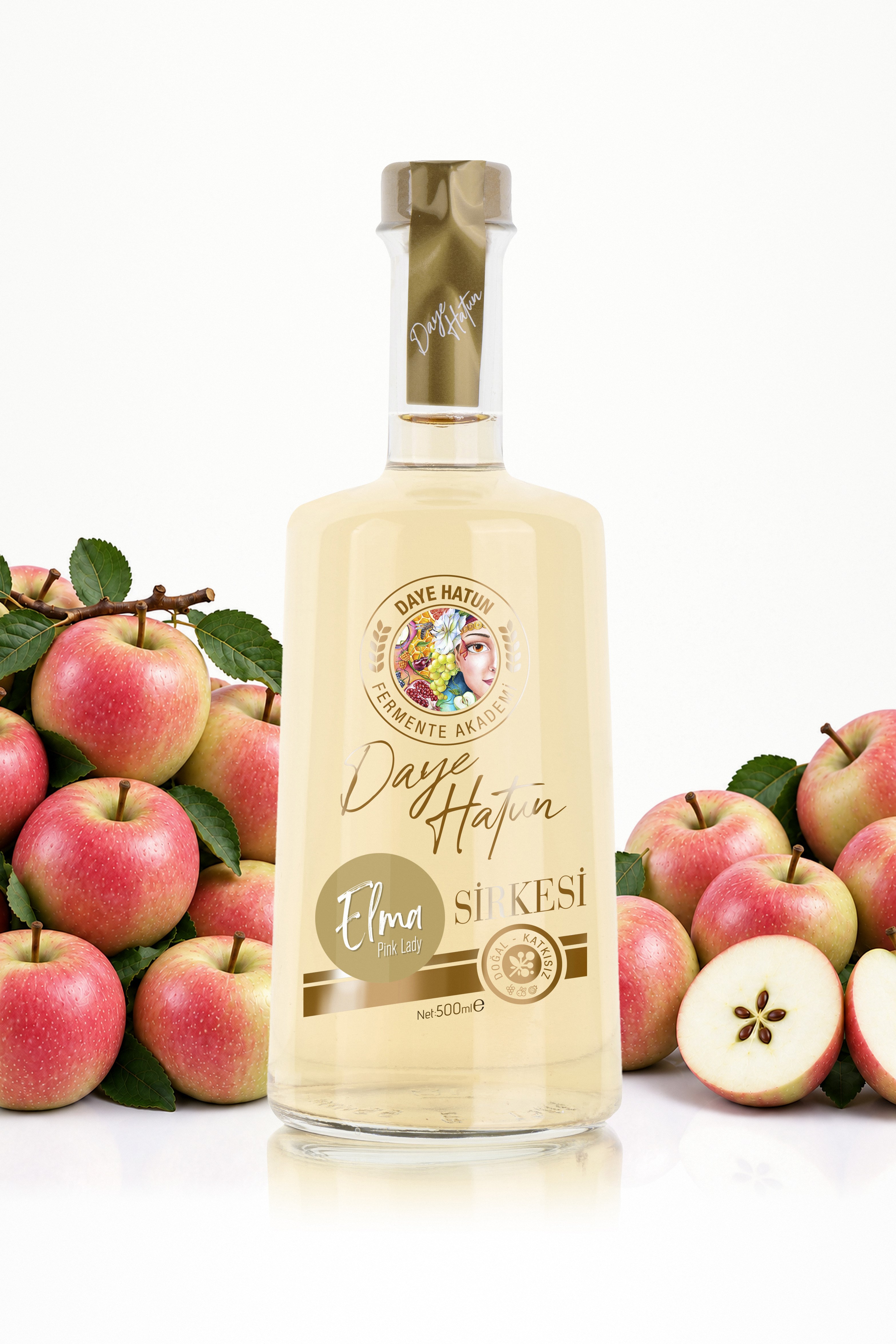 Pink Lady Elma Sirkesi / Apple Cider Vinegar (Doğal Fermente Canlı Sirke / Nat. Fermented / 500 mL)