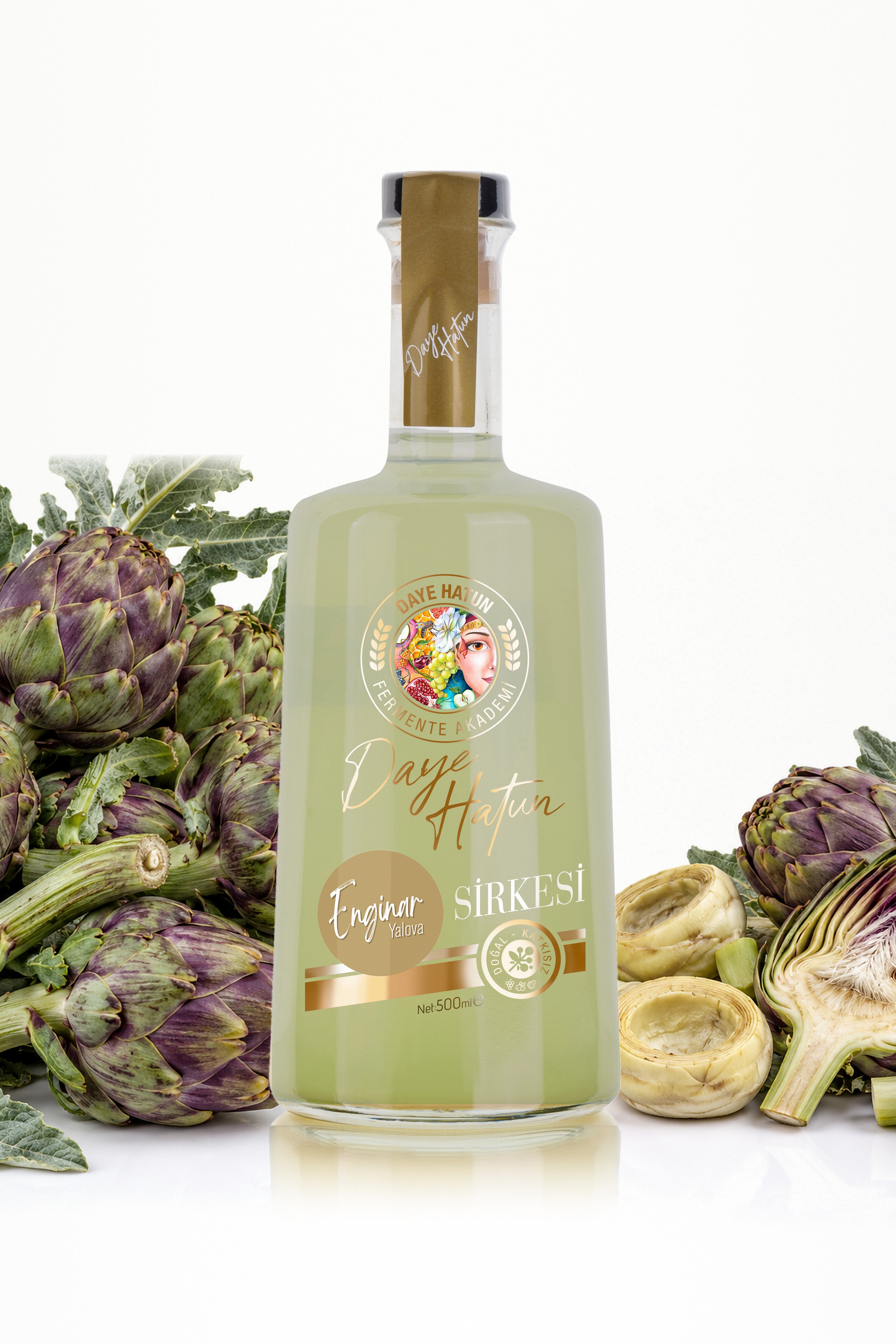 Yalova Enginar Sirkesi / Artichoke Vinegar (Doğal Fermente Canlı Sirke / Nat. Fermented / 500 mL)