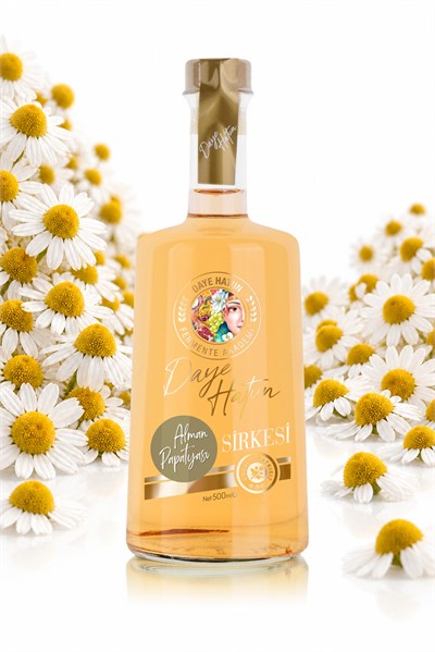 Alman Papatyası Sirkesi / German Chamomile Vinegar (Doğal Fermente Canlı Sirke / Nat. Fermented / 500 mL)