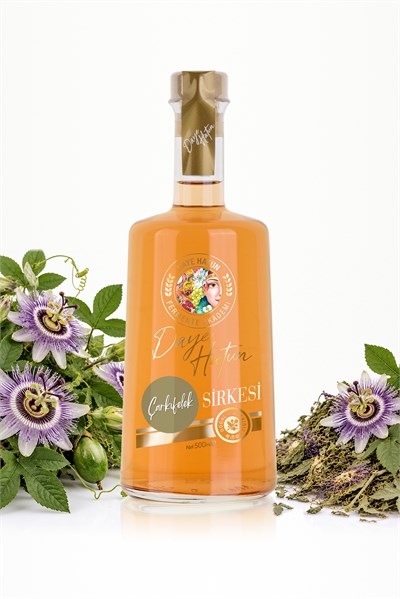Çarkıfelek Sirkesi / Passionflower Vinegar (Doğal Fermente Canlı Sirke / Nat. Fermented / 500 mL)