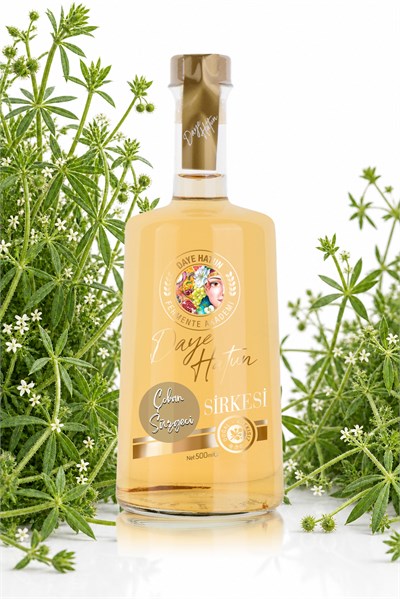 Çoban Süzgeci (Yoğurt Otu, Yapışkan Otu) Sirkesi / Cleavers (Galium Aparine) Vinegar (Doğal Fermente Canlı Sirke / Nat. Fermented / 500 mL)