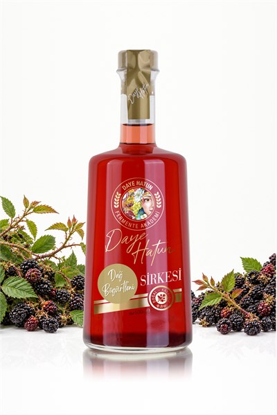 Dağ Böğürtleni Sirkesi / Wild Blackberry Vinegar (Doğal Fermente Canlı Sirke / Nat. Fermented / 500 mL)