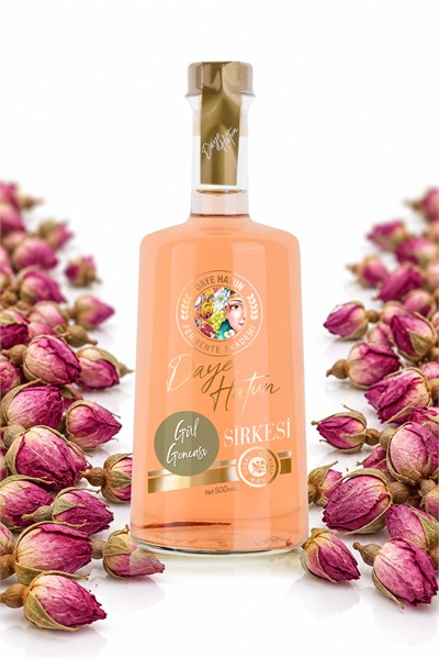 Gül Goncası Sirkesi / Rosebud Vinegar (Doğal Fermente Canlı Sirke / Nat. Fermented / 500 mL)
