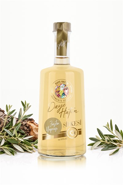 Zeytin Yaprağı Sirkesi / Olive Leaf Vinegar (Doğal Fermente Canlı Sirke / Nat. Fermented / 500 mL)