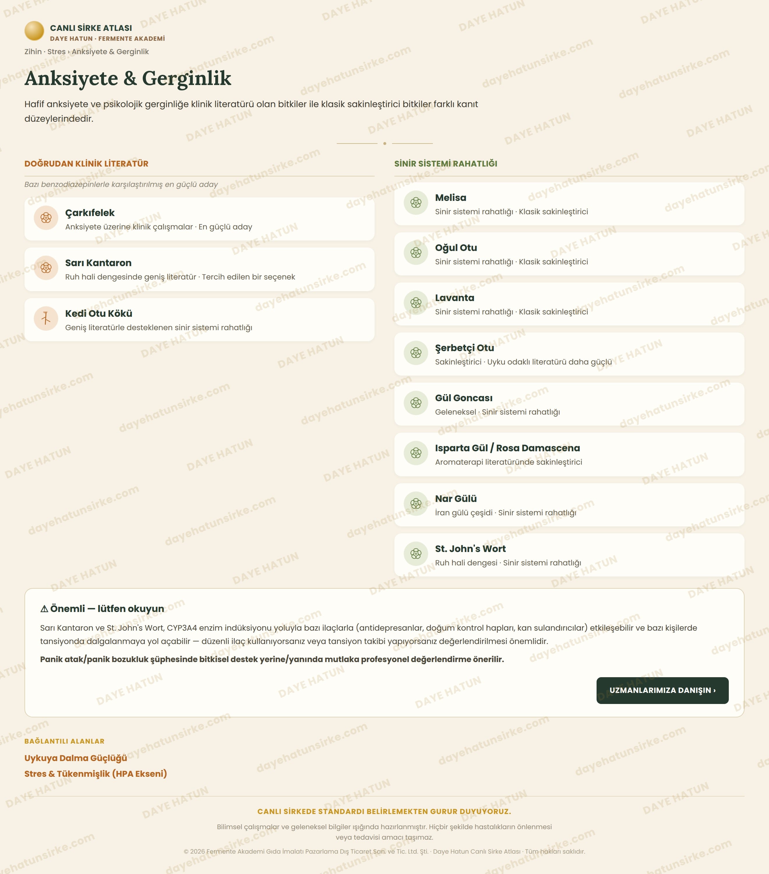 Anksiyete & Gerginlik