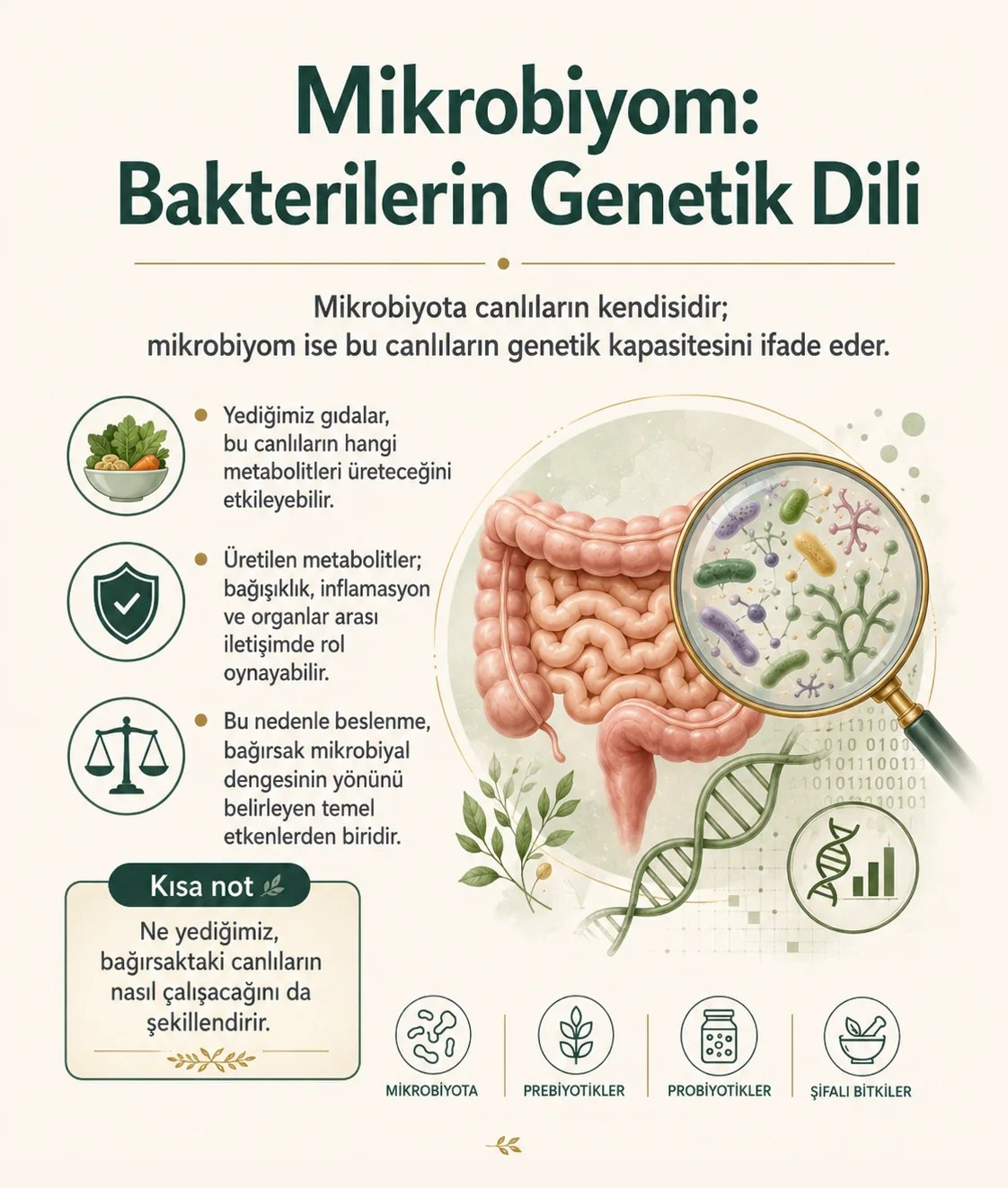 Mikrobiyom: bağırsak mikroorganizmalarının genetik kapasitesi ve ürettikleri metabolitler