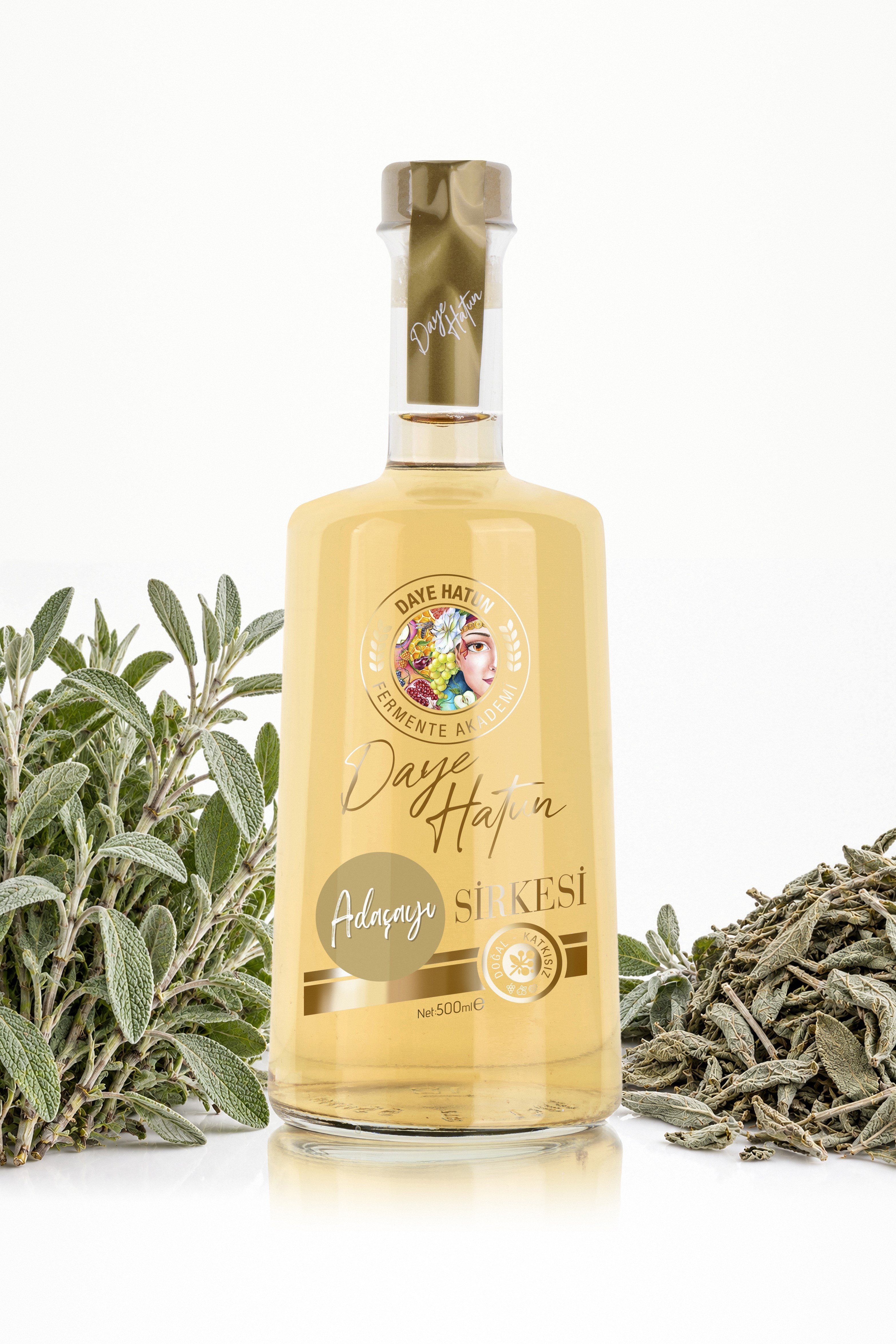 Adaçayı Sirkesi / Sage Vinegar (Doğal Fermente Canlı Sirke / Nat. Fermented / 500 mL)