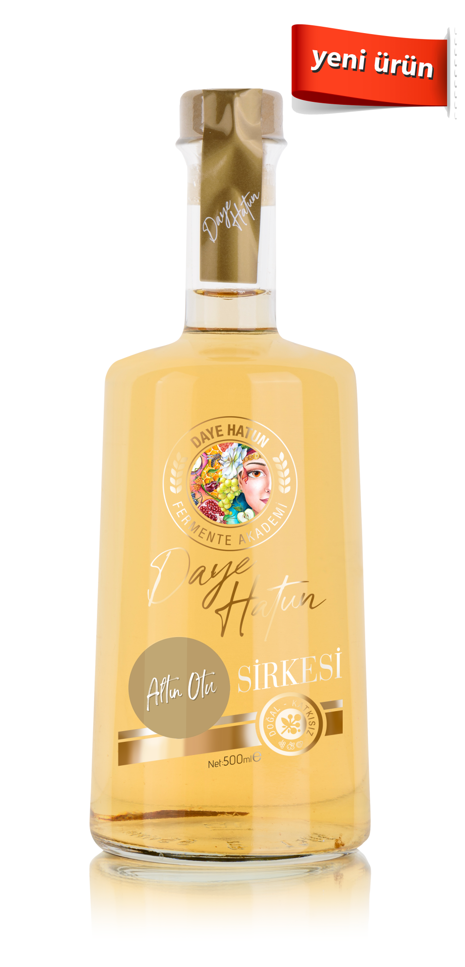Altın Otu Sirkesi / Helichrysum Arenarium Vinegar (doğal Fermente Canlı Sirke / Nat. Ferm. / 500 Ml)