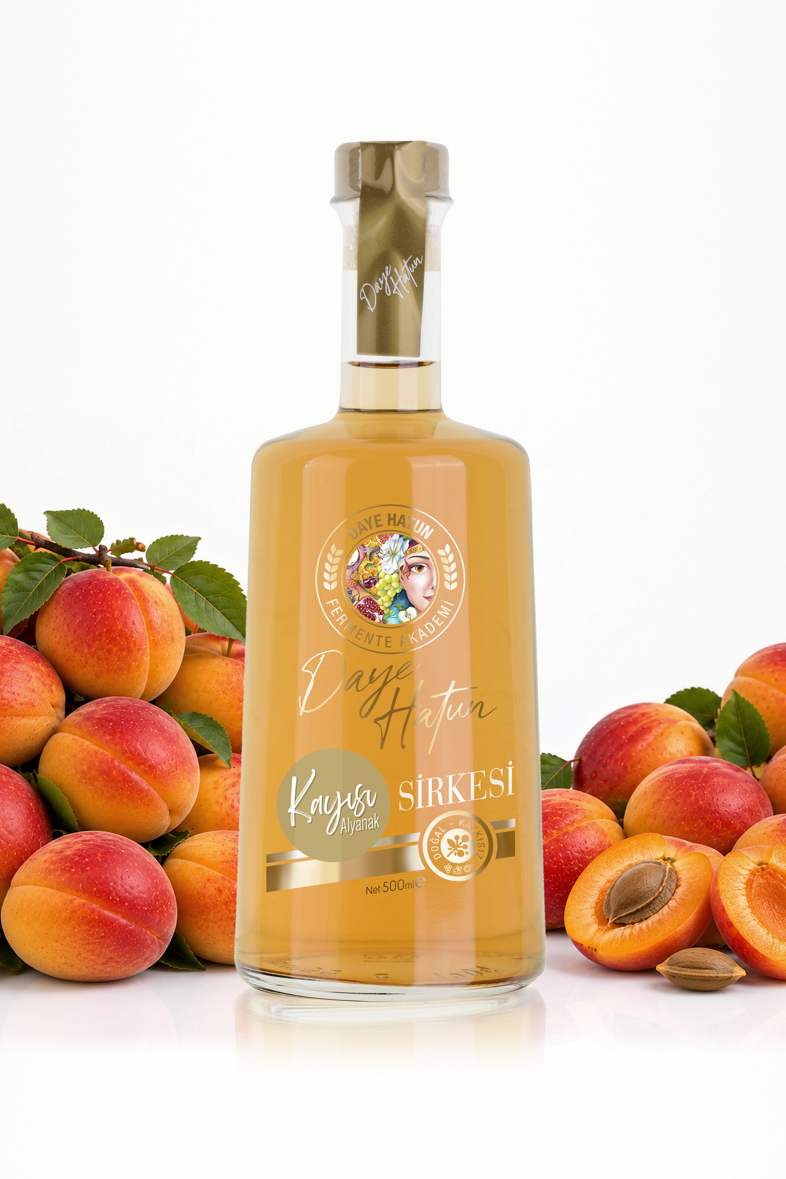 Alyanak Kayısı Sirkesi / Apricot Vinegar (Doğal Fermente Canlı Sirke / Nat. Fermented / 500 mL)