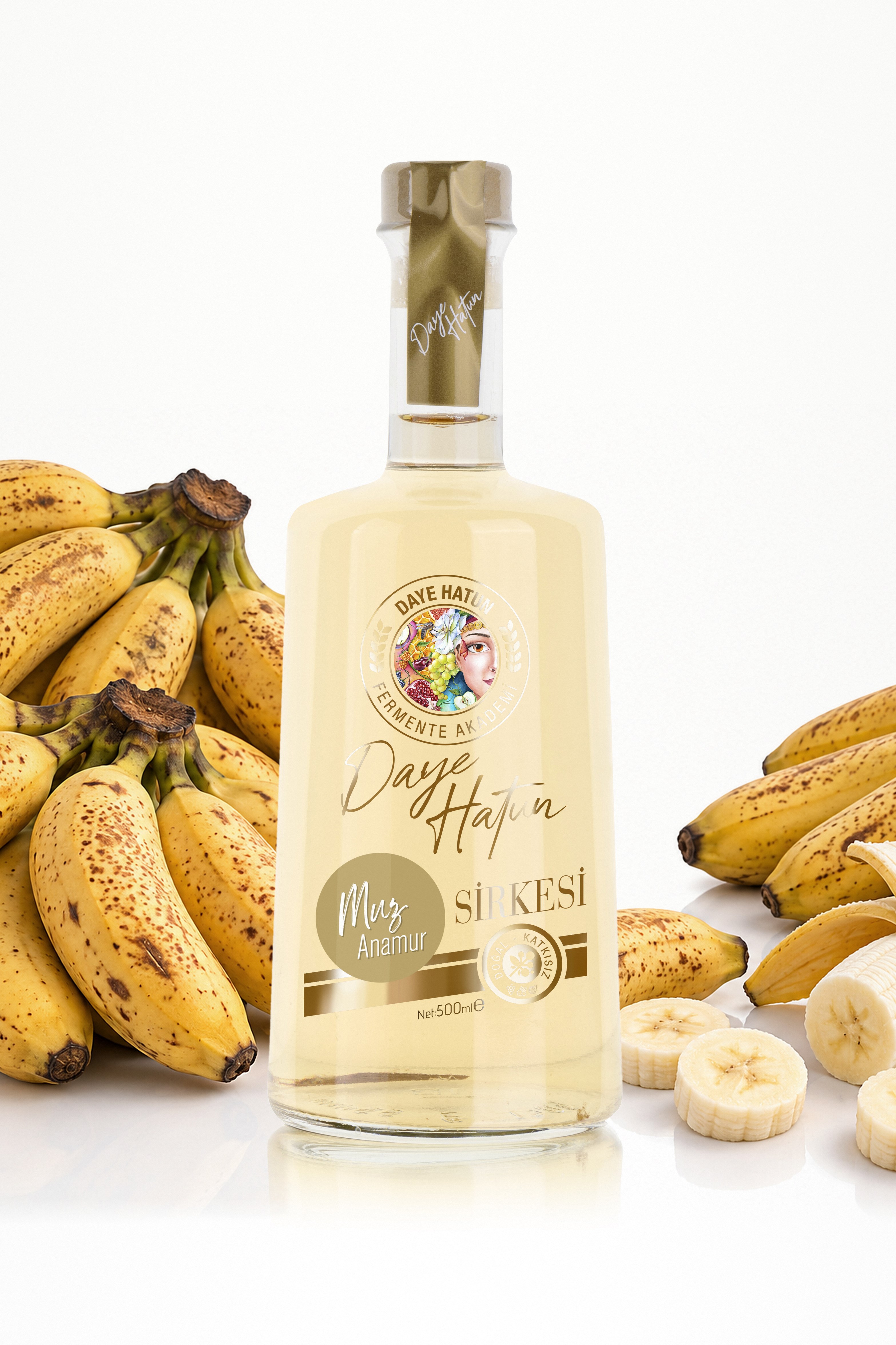 Anamur Muzu Sirkesi / Banana Vinegar (Doğal Fermente Canlı Sirke / Nat. Fermented / 500 mL)