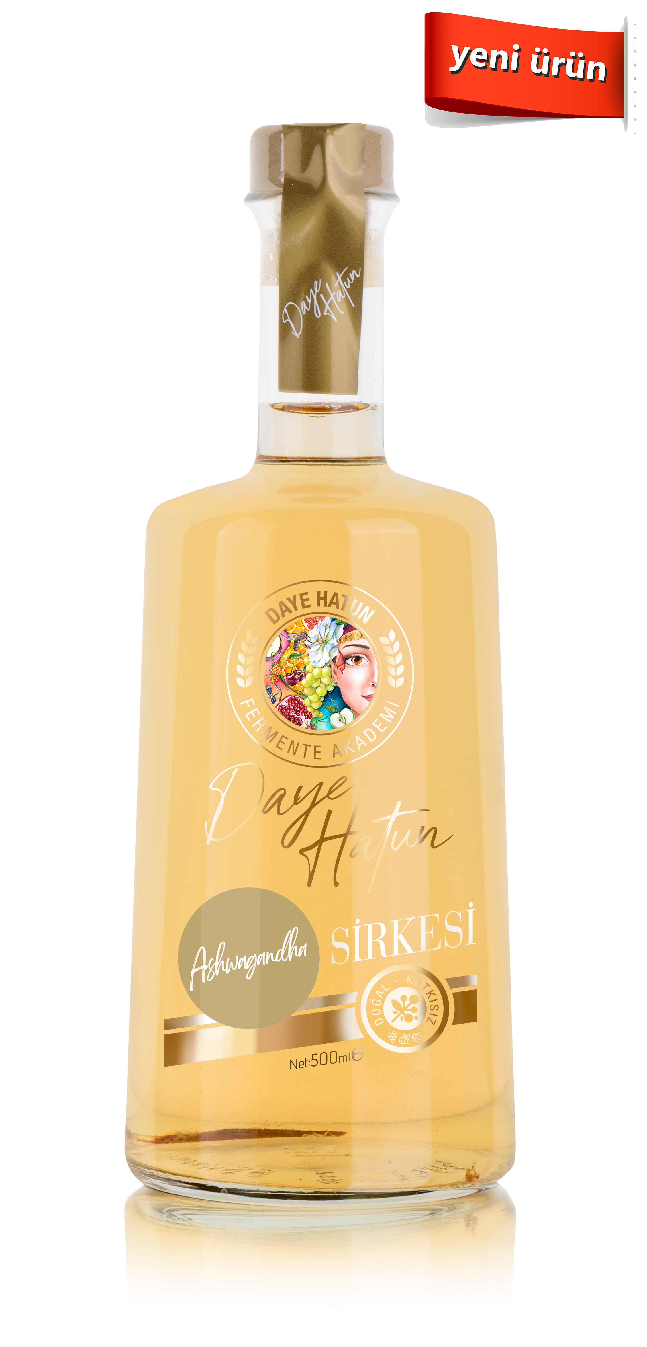Ashwagandha Sirkesi / Ashwagandha Vinegar (Doğal Fermente Canlı Sirke / Nat. Ferm. / 500 mL)