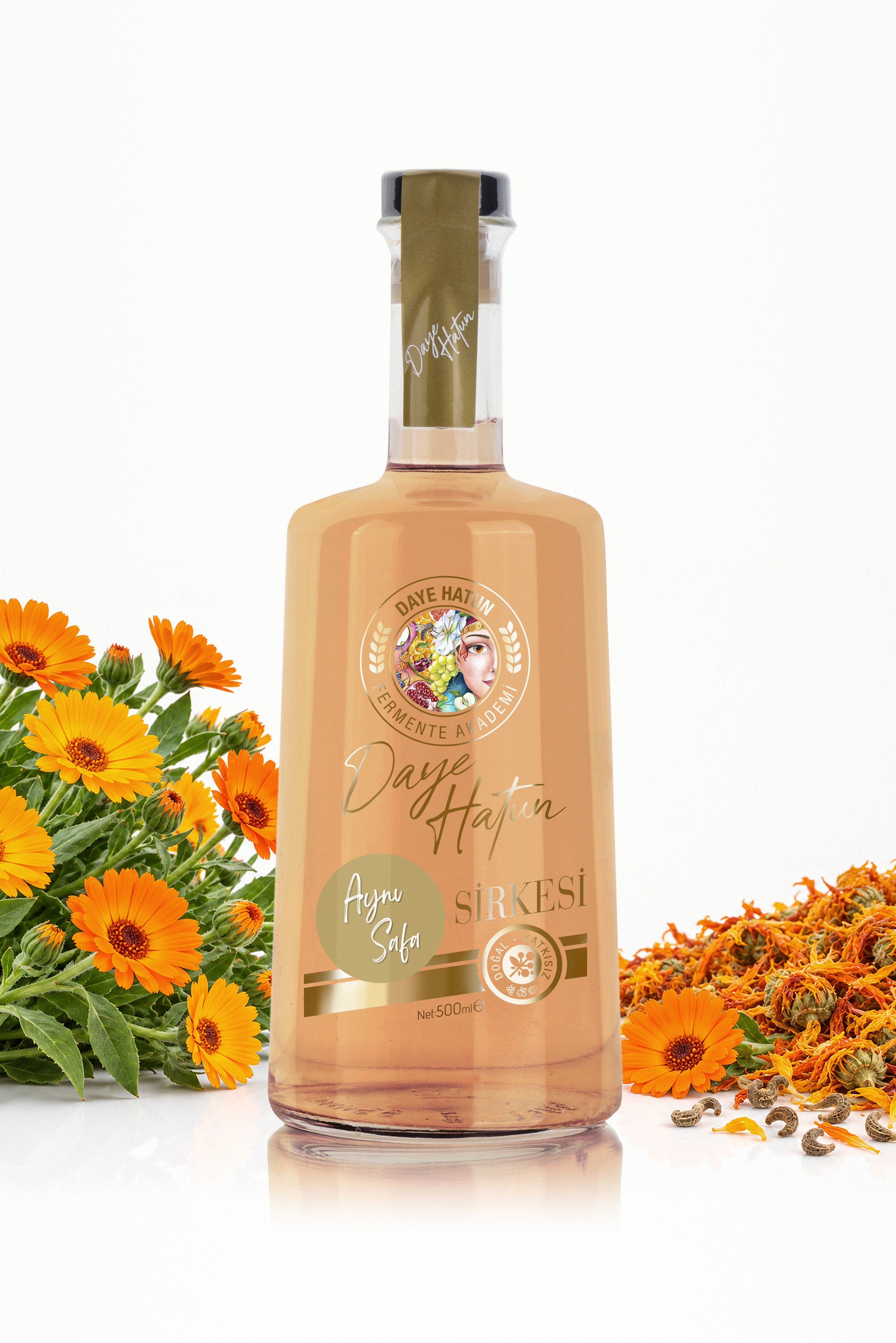 Aynı Safa Sirkesi / Marigold Vinegar (Doğal Fermente Canlı Sirke / Nat. Fermented / 500 mL)