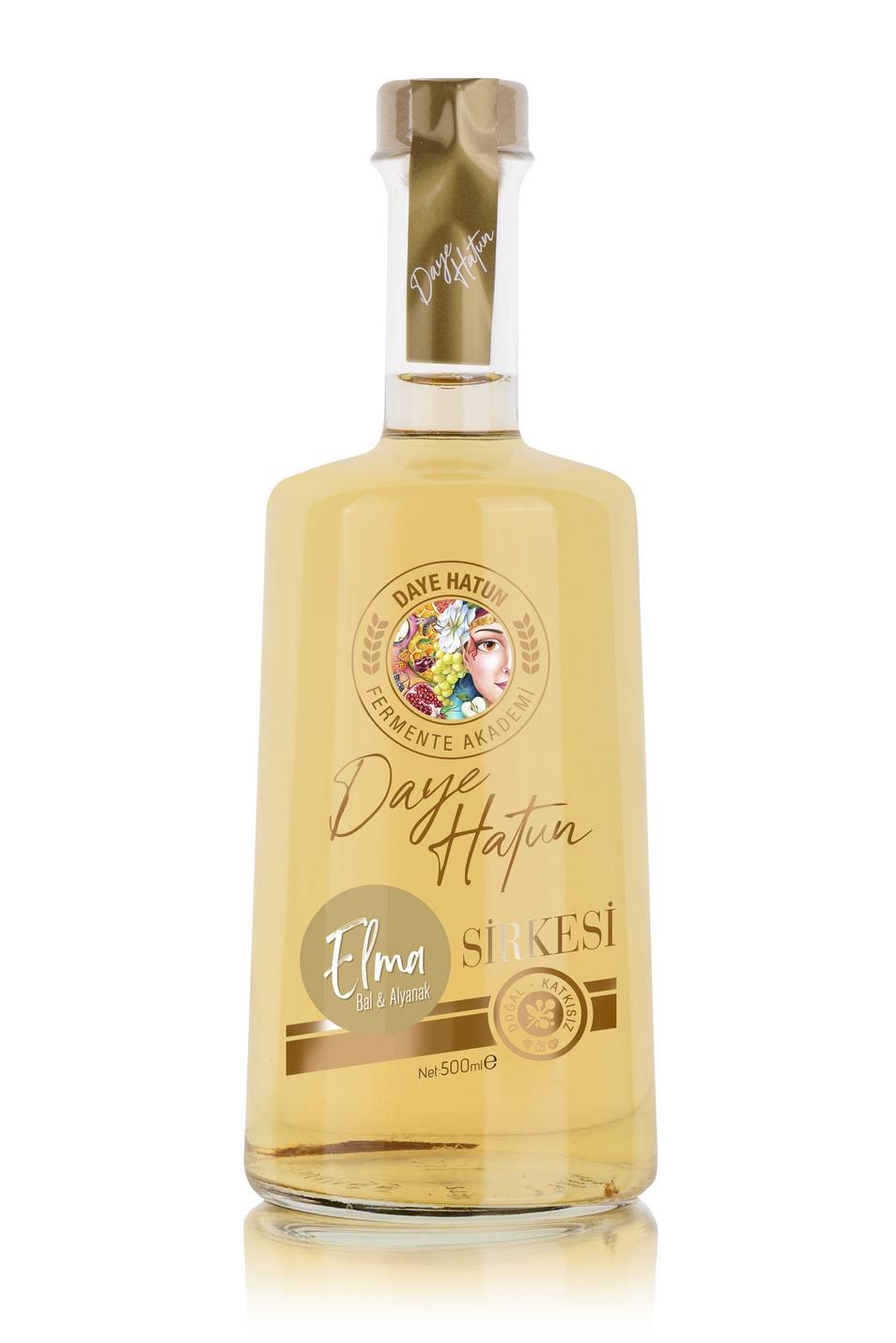 Bal & Alyanak Elma Sirkesi / Apple Cider & Honey Vinegar (Doğal Fermente Canlı Sirke / Naturally Fermented / 500 Ml)