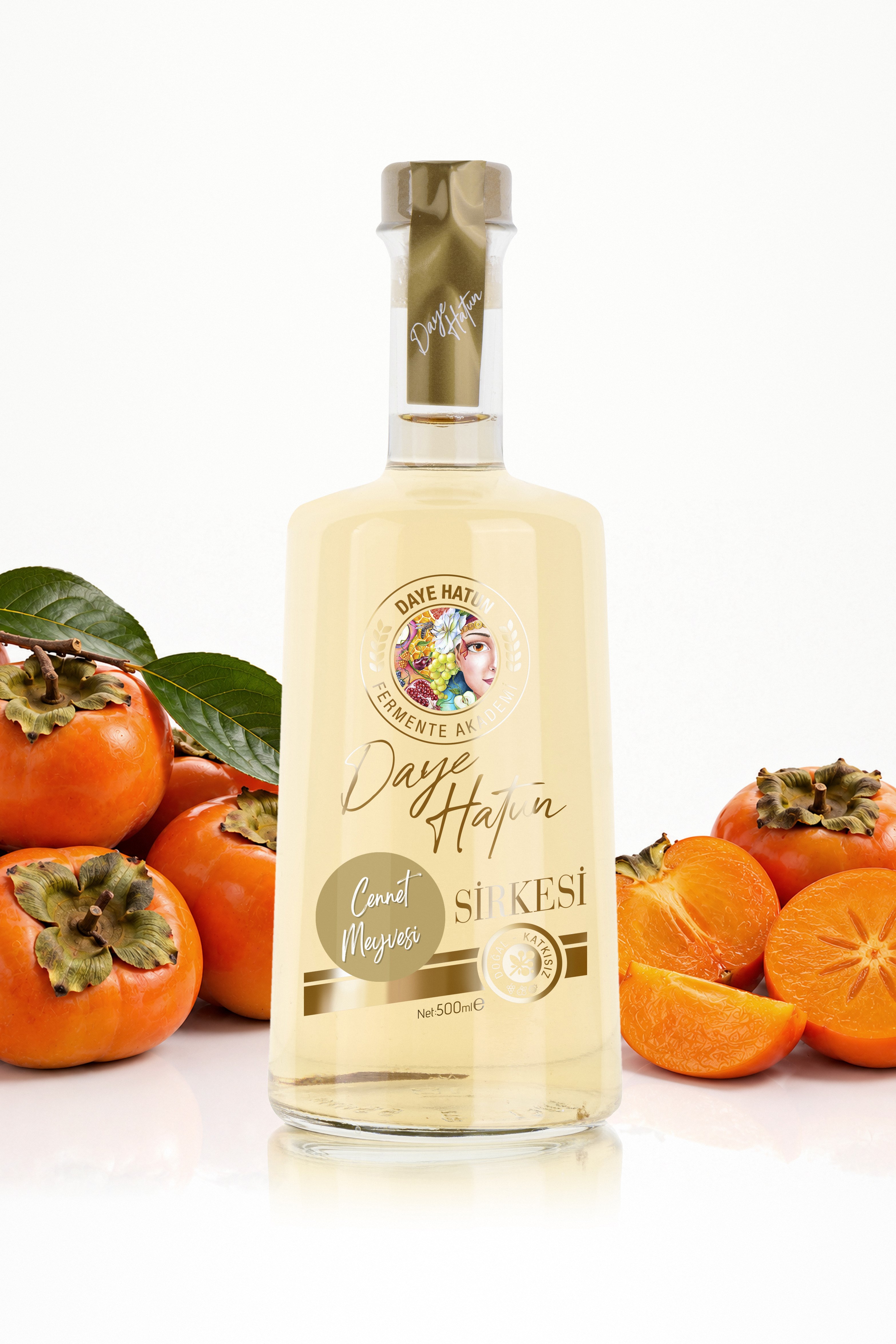 Cennet Meyvesi Sirkesi / Persimmon Vinegar (Doğal Fermente Canlı Sirke / Nat. Fermented / 500 mL)