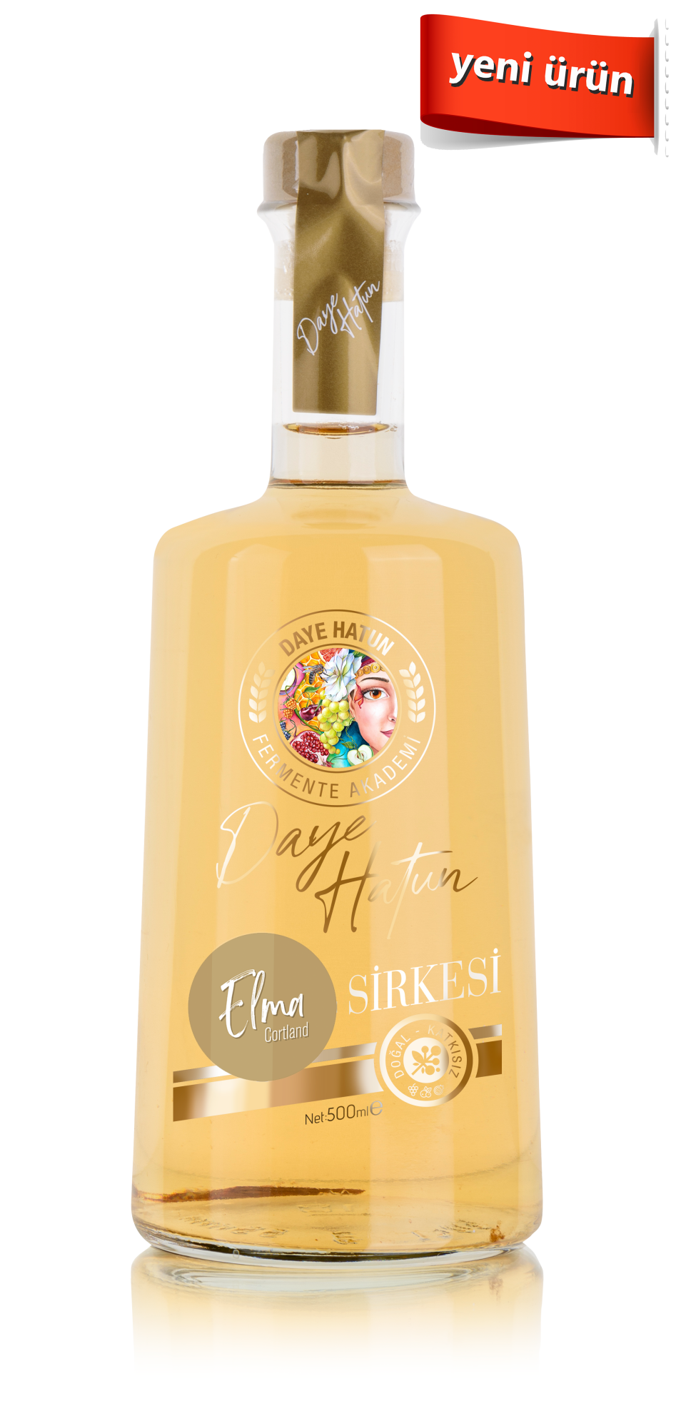 Cortland Elma Sirkesi / Apple Cider Vinegar (Doğal Fermente Canlı Sirke / Naturally Fermented / 500 Ml)