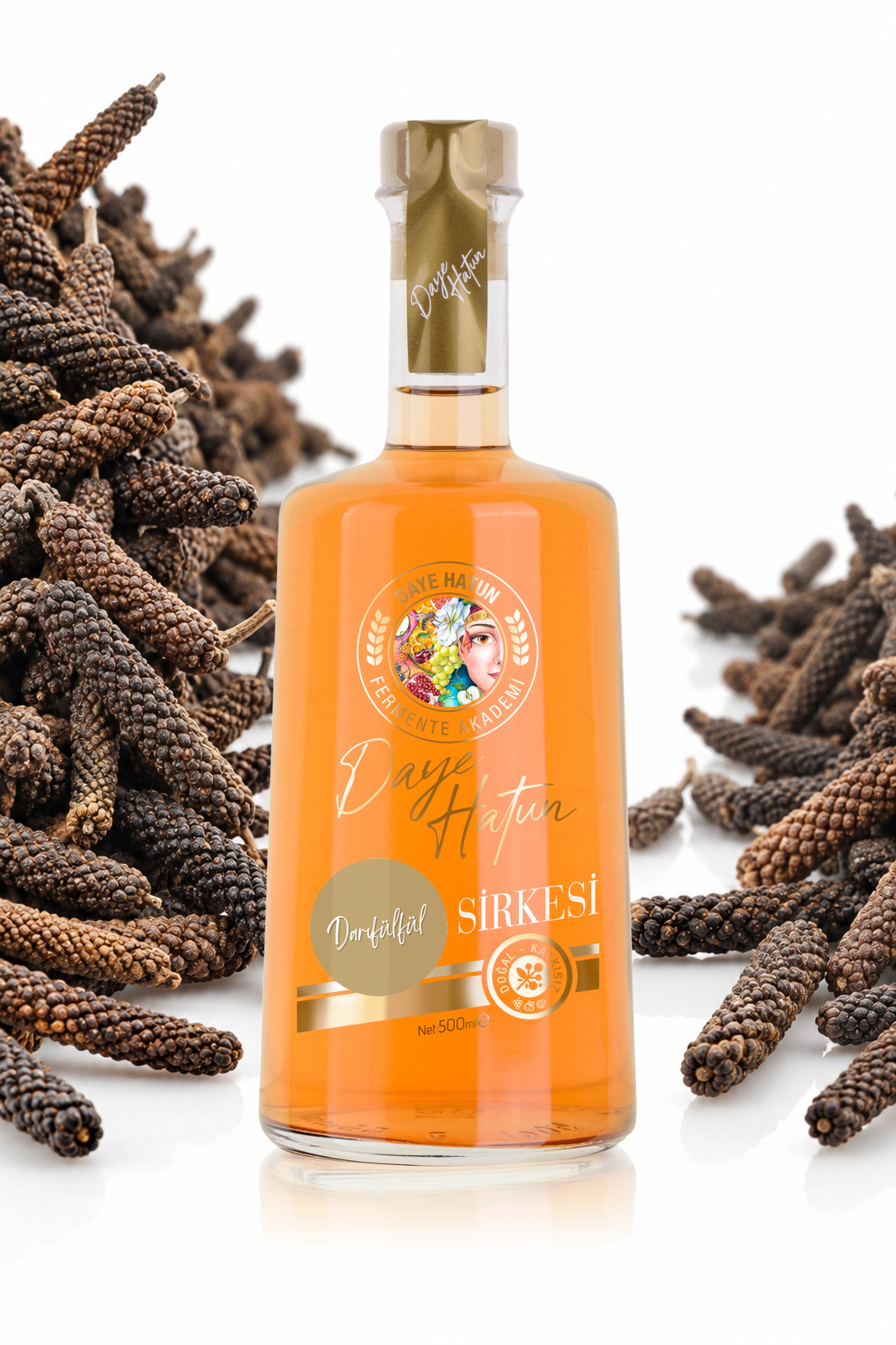 Darıfülfül Sirkesi / Piper Longum Vinegar (Doğal Fermente Canlı Sirke / Nat. Ferm./ 500 ml)