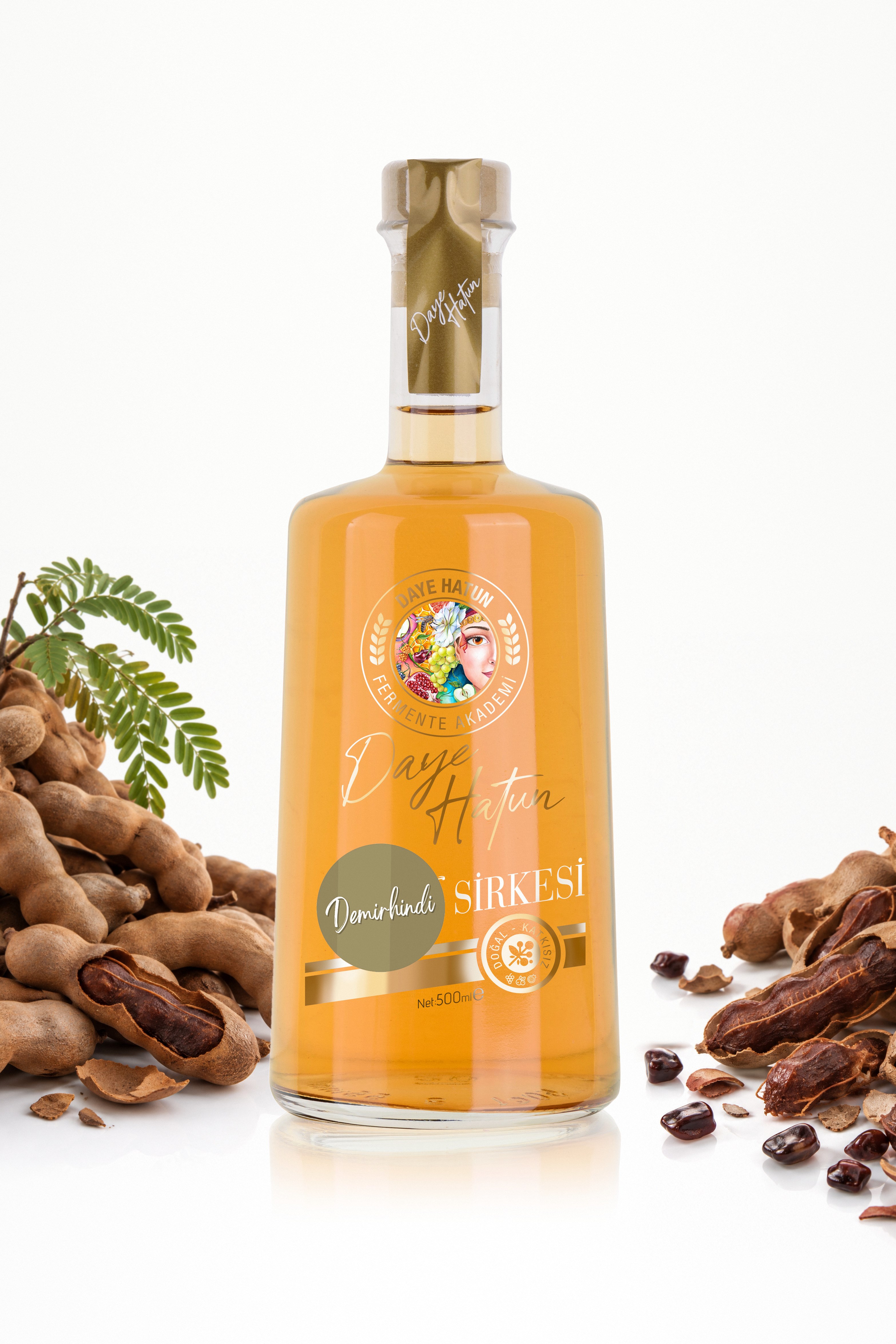 Demirhindi Sirkesi / Tamarind Vinegar (Doğal Fermente Canlı Sirke / Nat. Fermented / 500 mL)