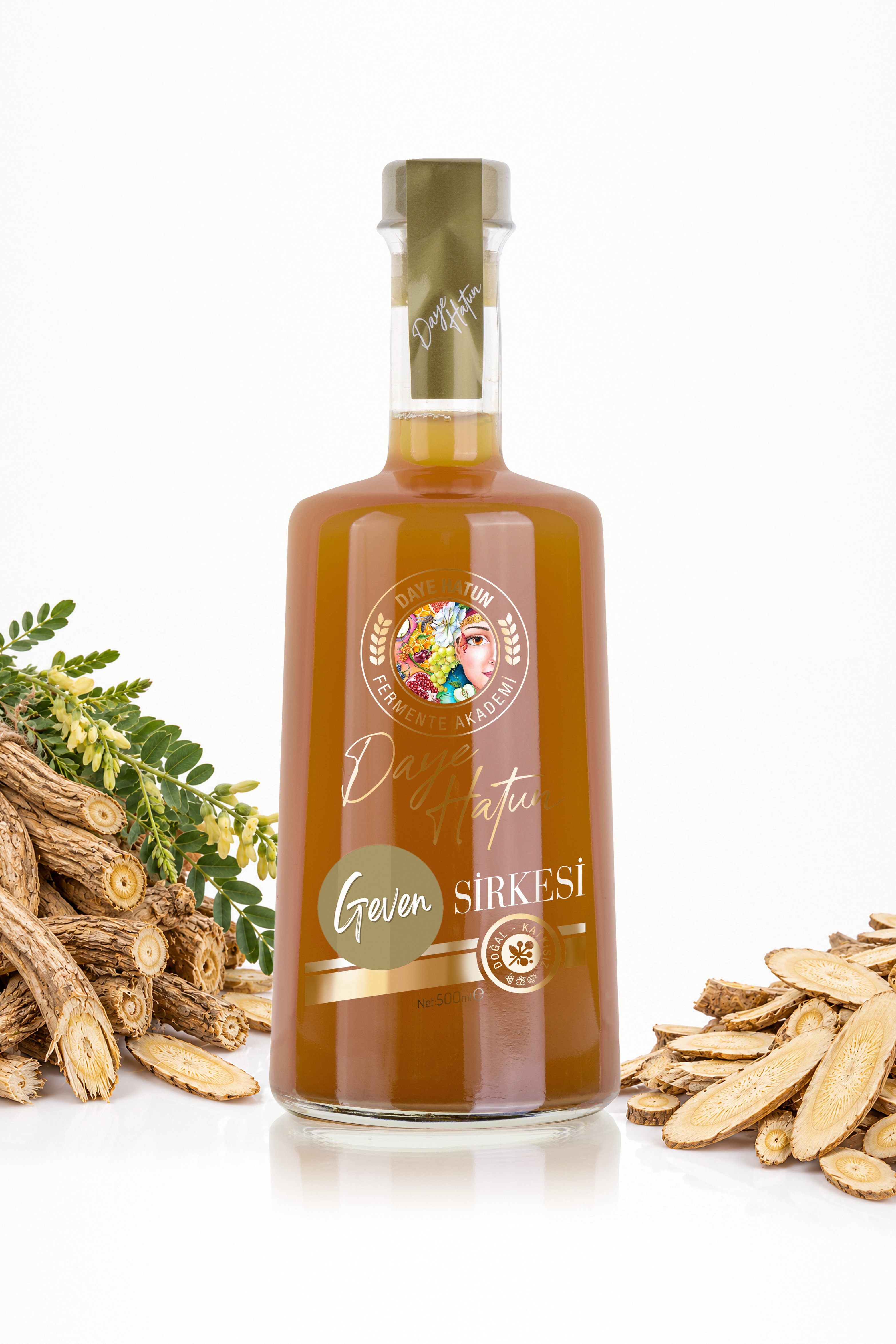 Geven Sirkesi / Astragalus (huáng Qí) Vinegar (Doğal Fermente Canlı Sirke / Nat. Fermented / 500 mL)