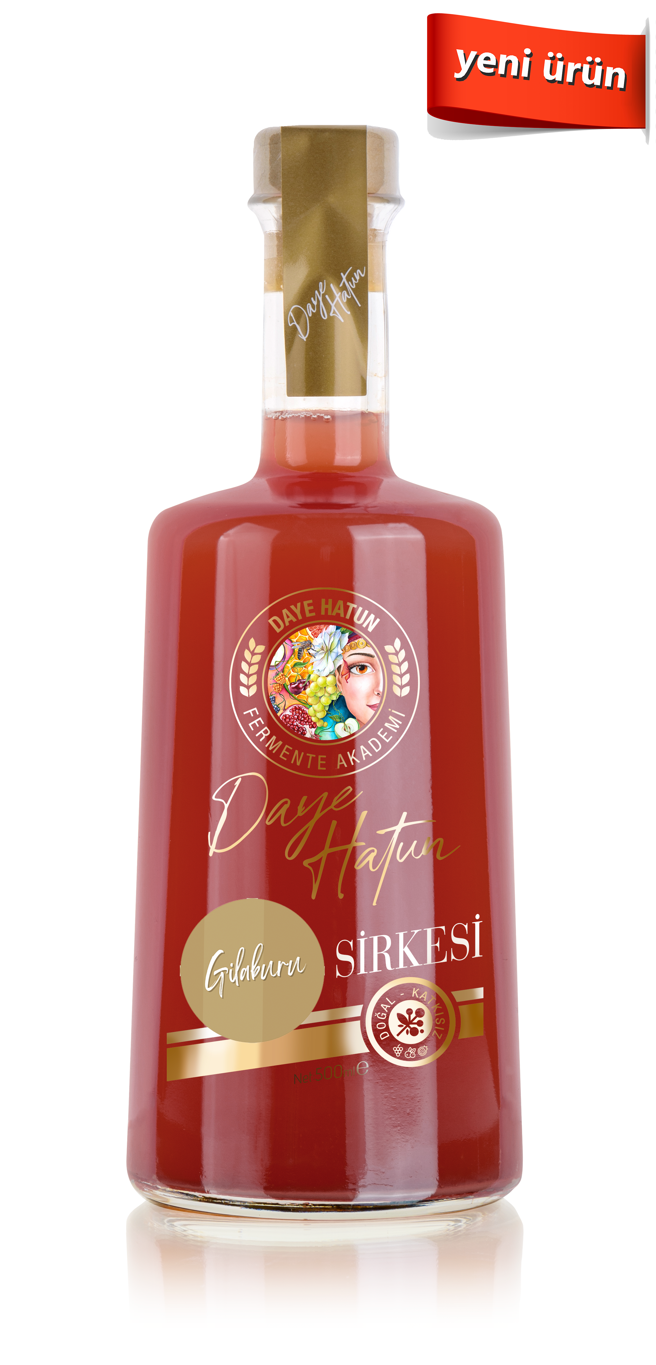 Gilaburu Sirkesi/Guelder Rose Vinegar (Doğal Fermente Canlı Sirke / Nat. Ferm./ 500 Ml)