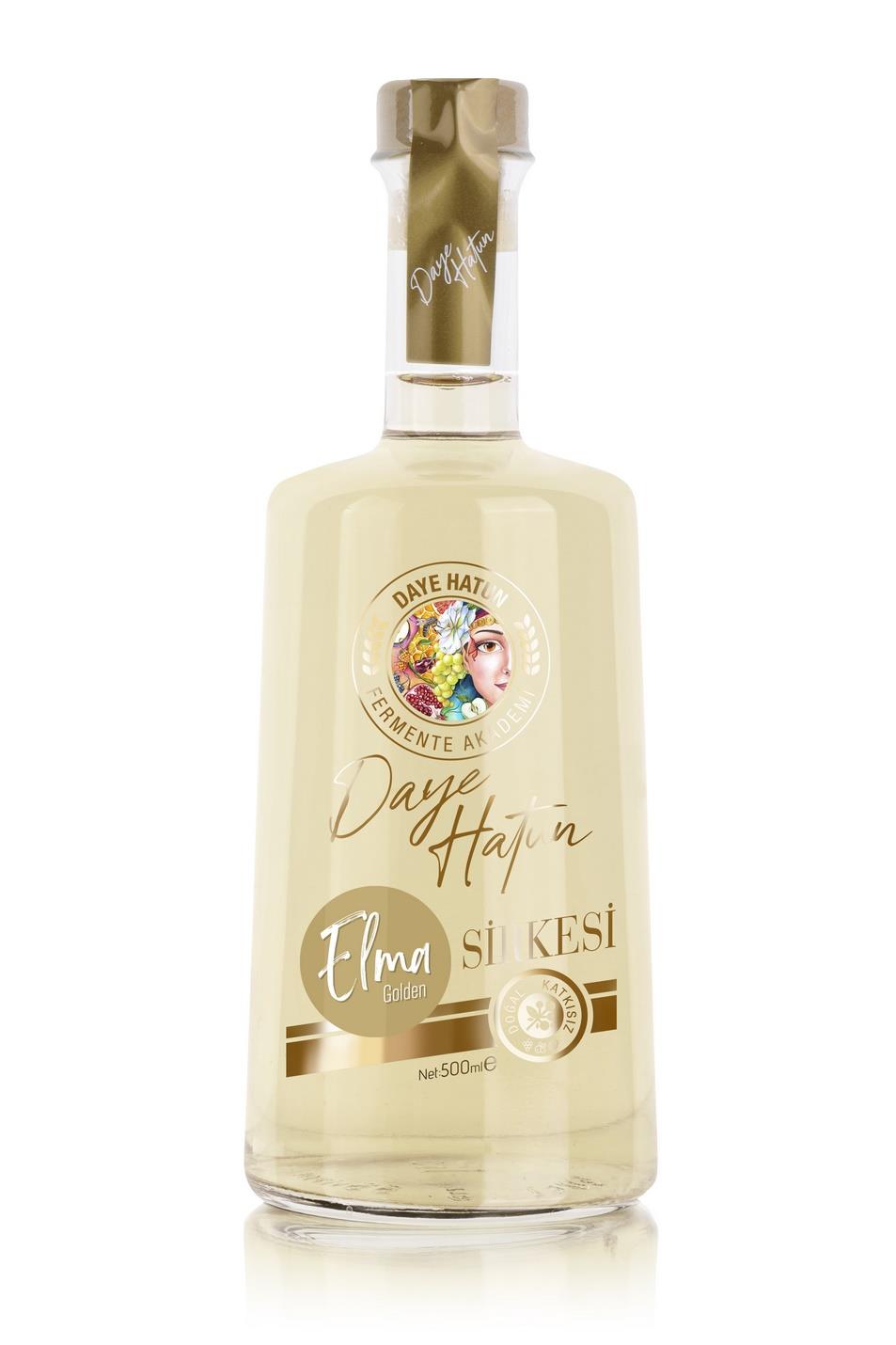 Golden Elma Sirkesi / Apple Cider Vinegar (Doğal Fermente Canlı Sirke / Naturally Fermented / 500 Ml)