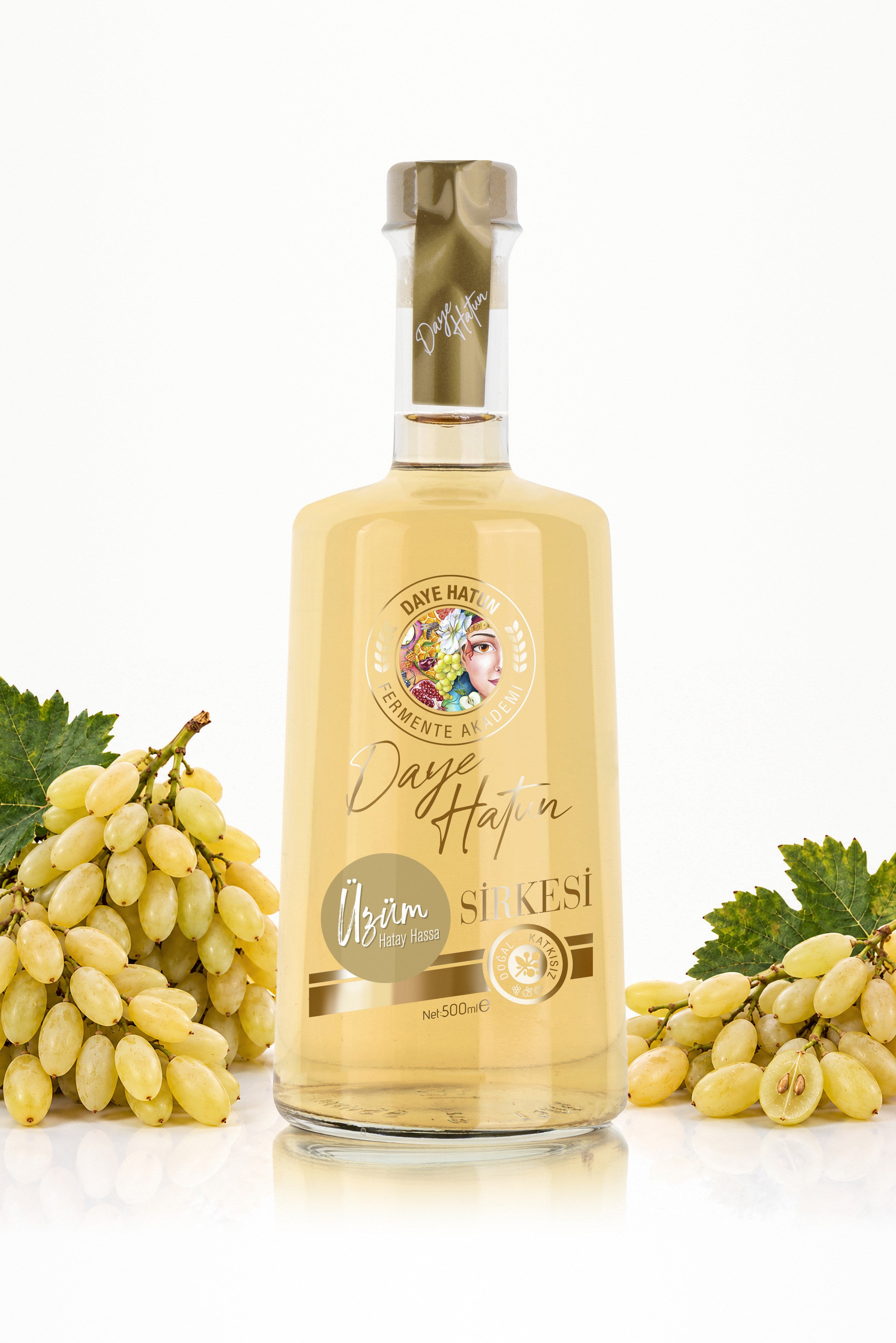 Hatay Hassa Üzümü Sirkesi / Grape Vinegar (Doğal Fermente Canlı Sirke / Nat. Fermented / 500 mL)