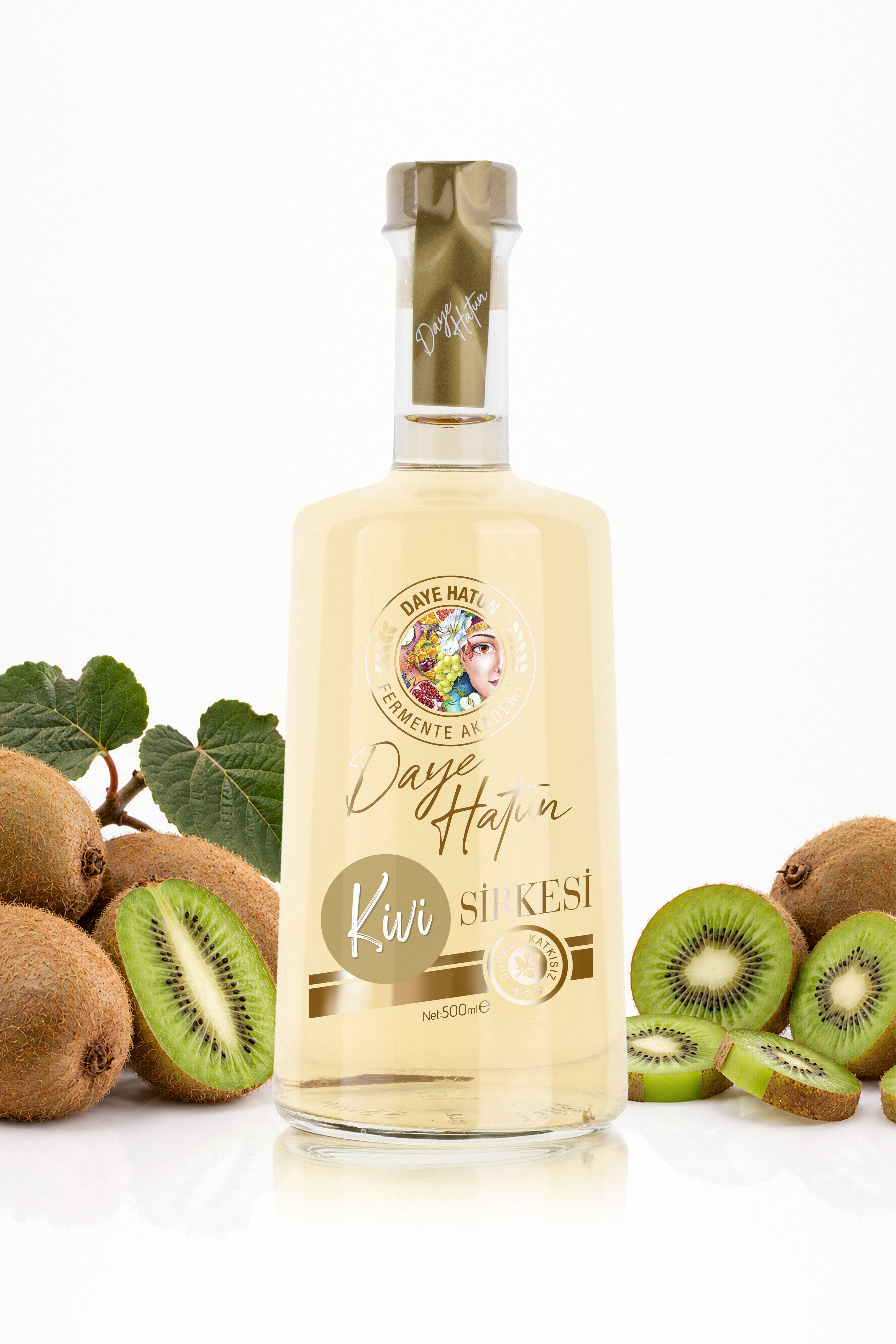 Kivi Sirkesi / Kiwi Vinegar (Doğal Fermente Canlı Sirke / Nat. Fermented / 500 mL)