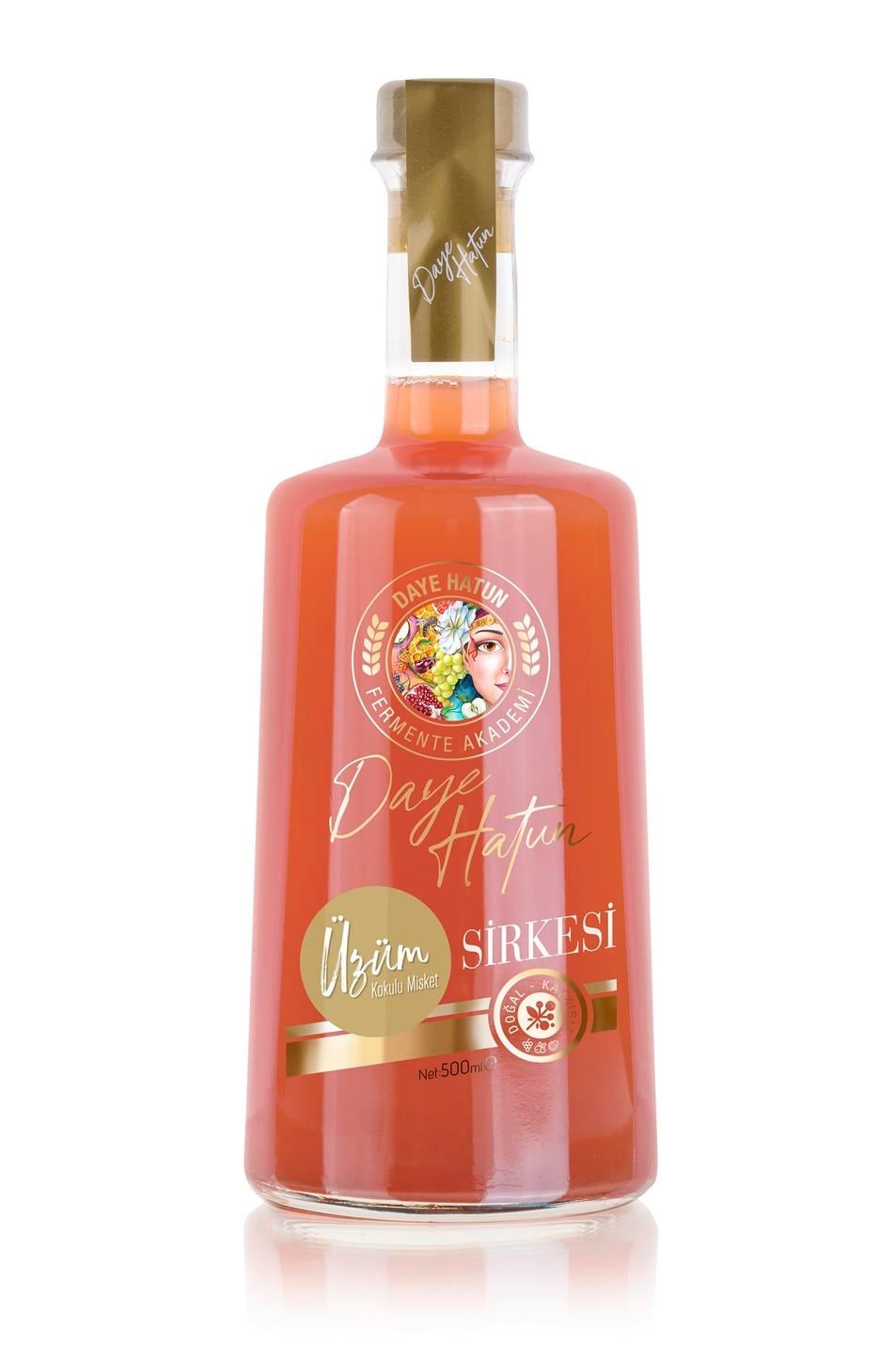 Kokulu Misket Üzüm Sirkesi / Muscatel Vinegar (Doğal Fermente Canlı Sirke / Nat. Ferm. / 500 Ml)