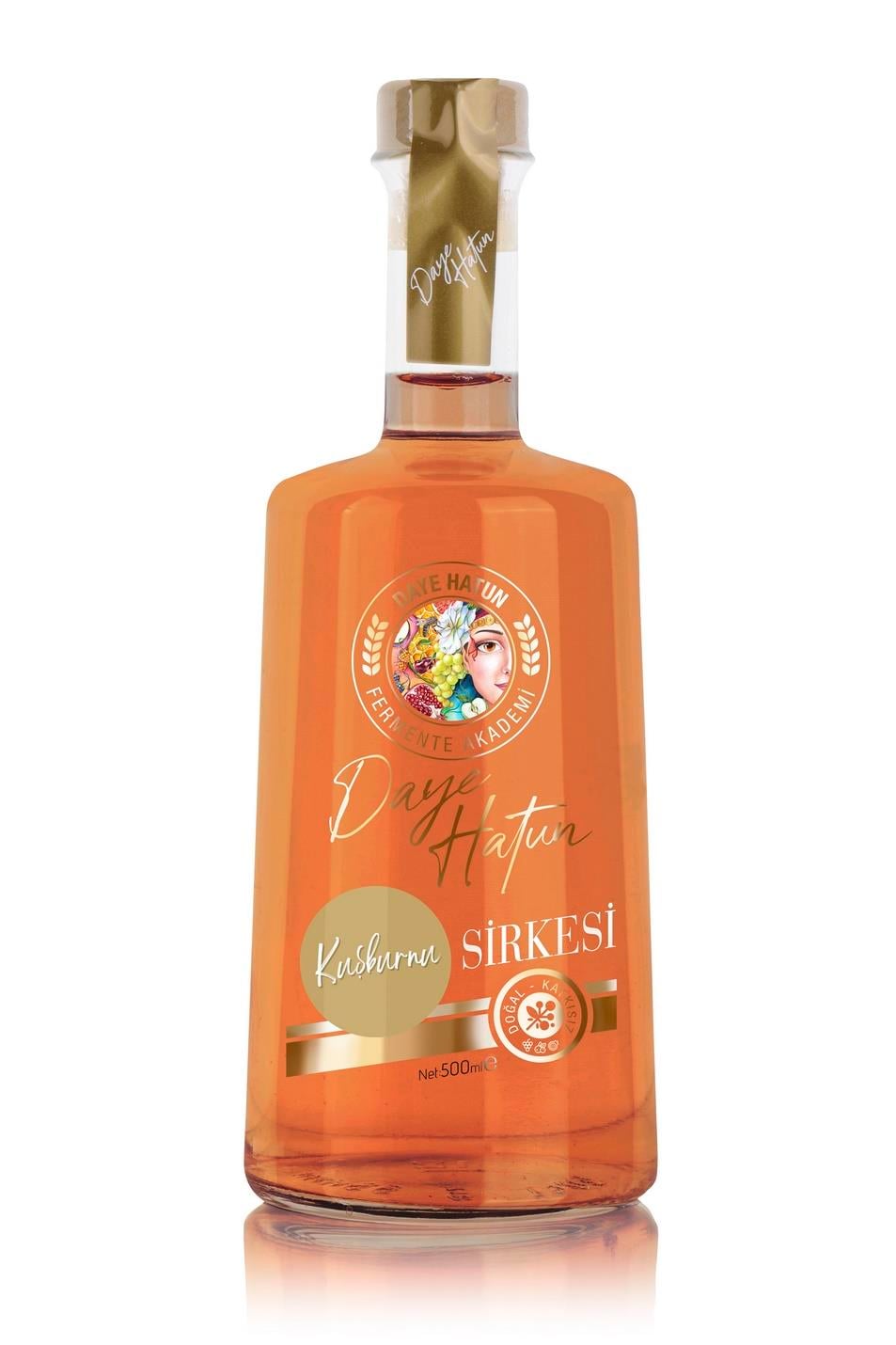 Kuşburnu Sirkesi / Rose Hip Vinegar (Doğal Fermente Canlı Sirke / Naturally Fermented / 500 Ml)