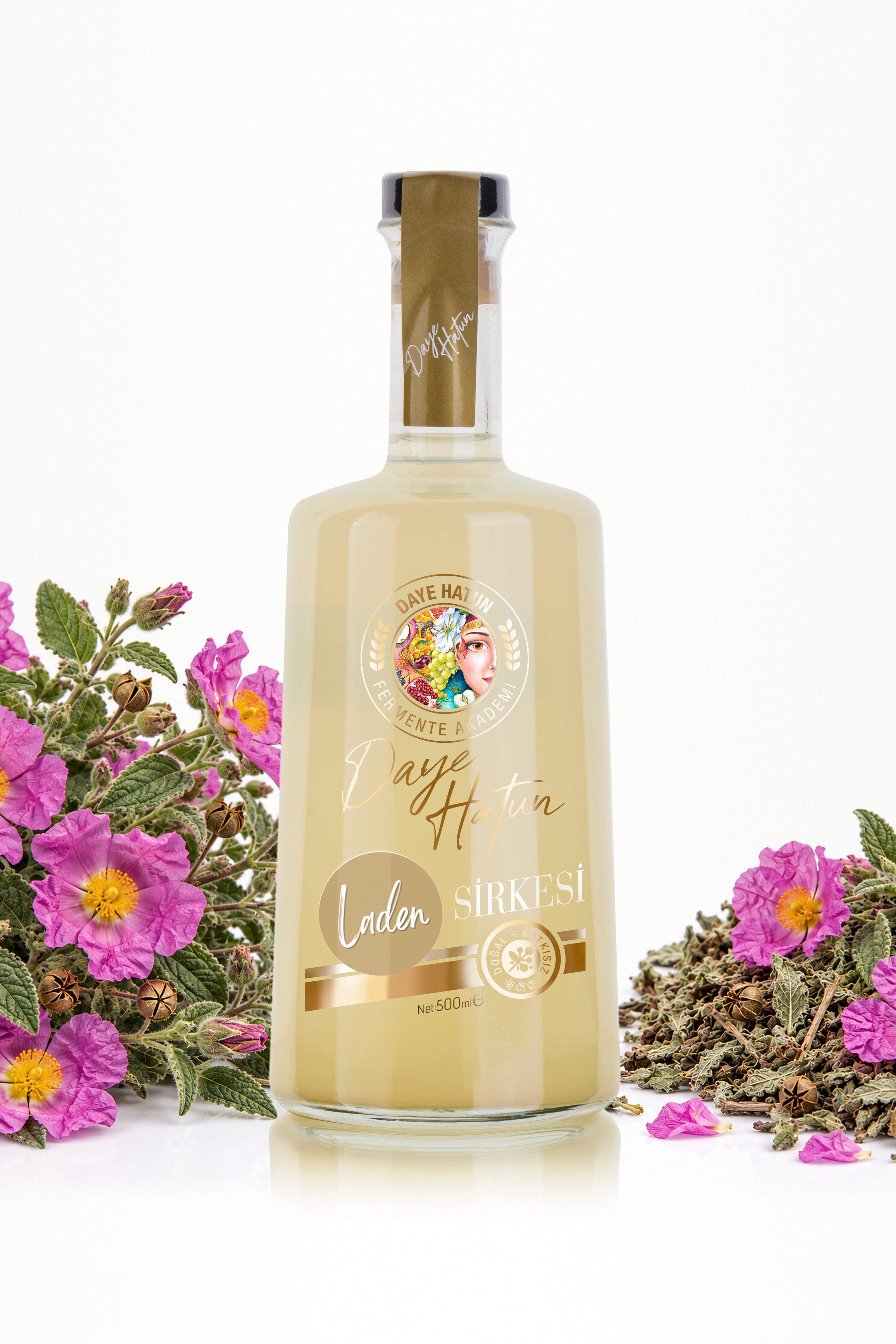 Laden Sirkesi / Rock Rose Vinegar (Doğal Fermente Canlı Sirke / Nat. Fermented / 500 mL)