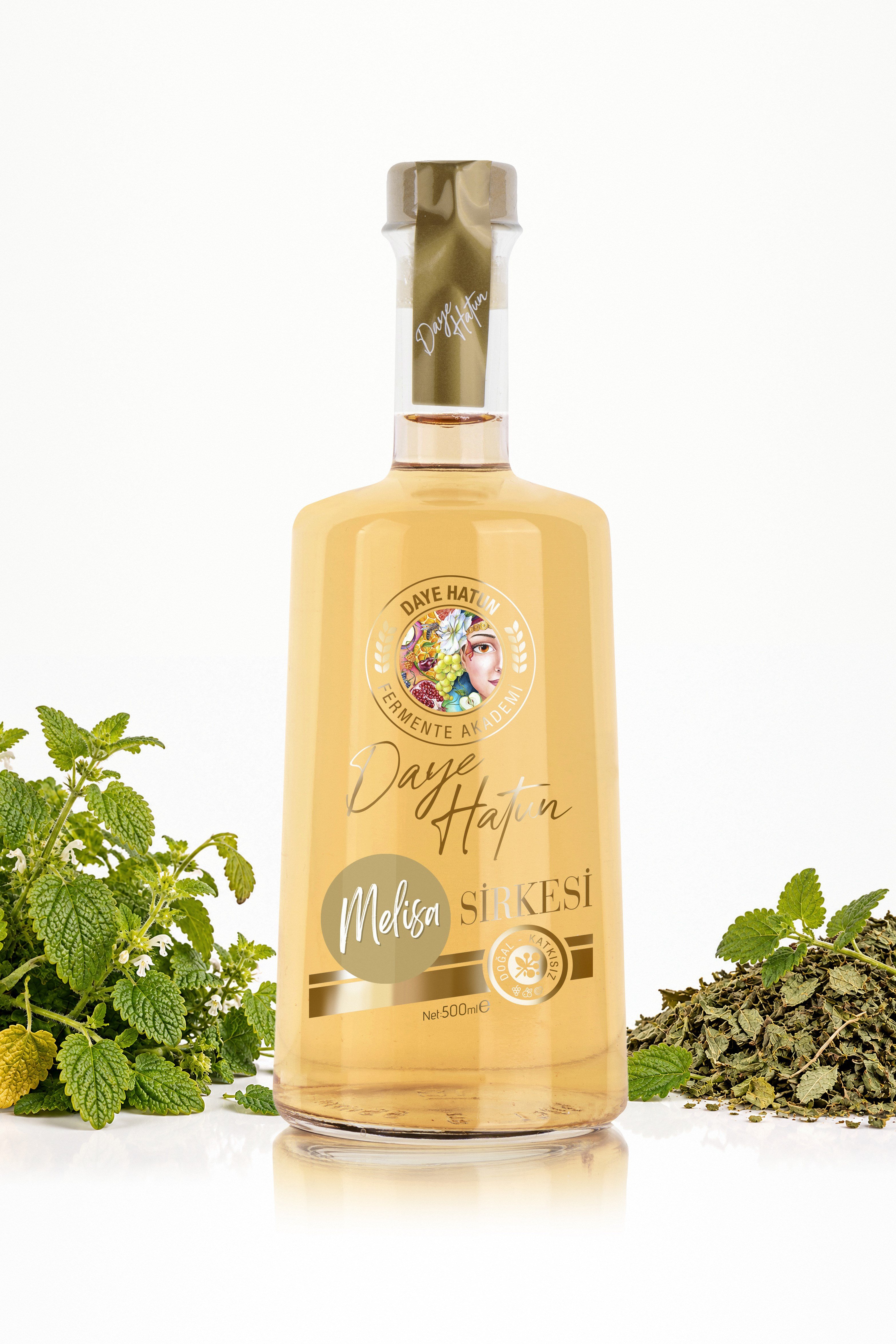 Melisa Sirkesi / Lemon Balm Vinegar (Doğal Fermente Canlı Sirke / Nat. Fermented / 500 mL)