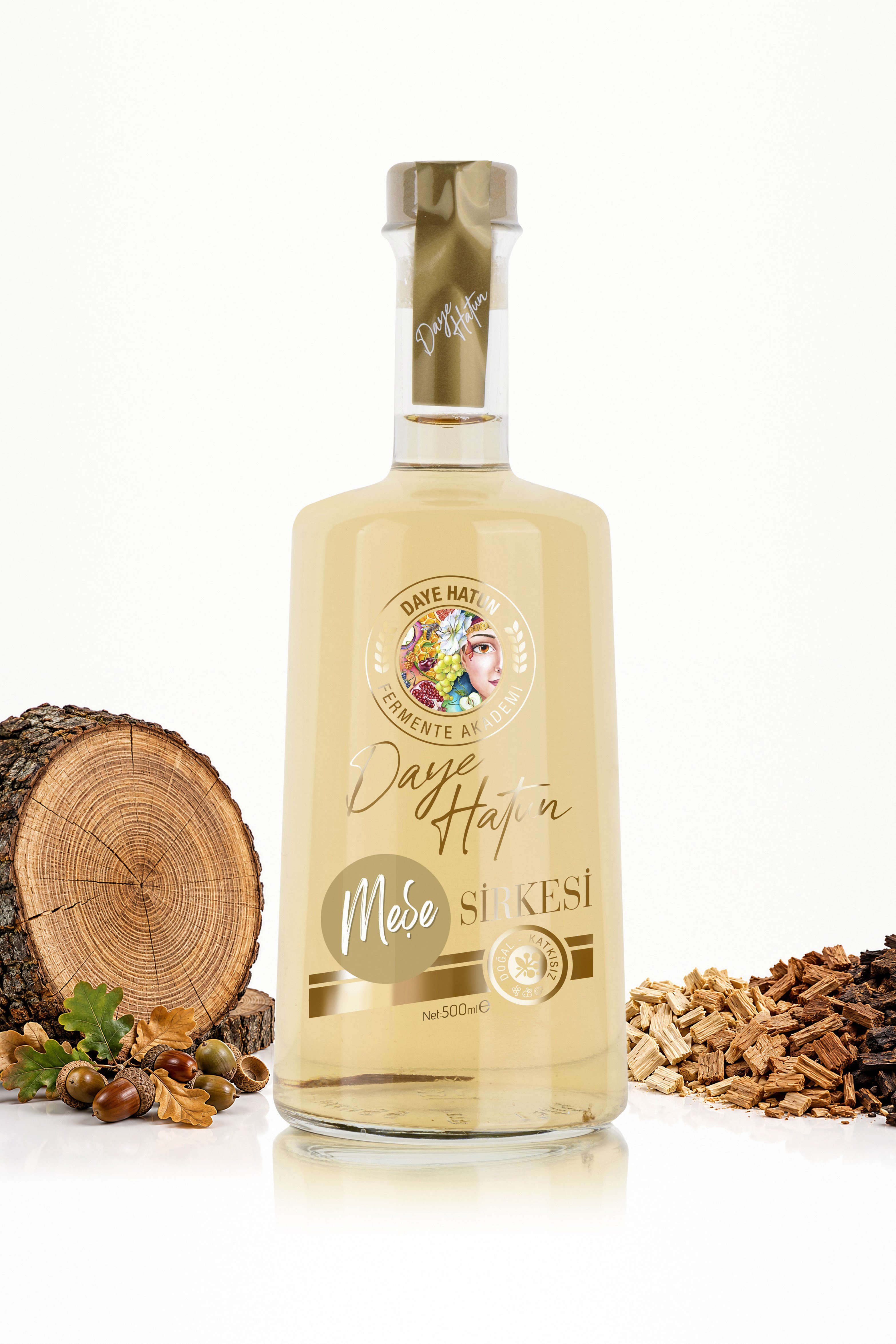 Meşe Sirkesi / French Oak Vinegar (Doğal Fermente Canlı Sirke / Nat. Fermented / 500 mL)