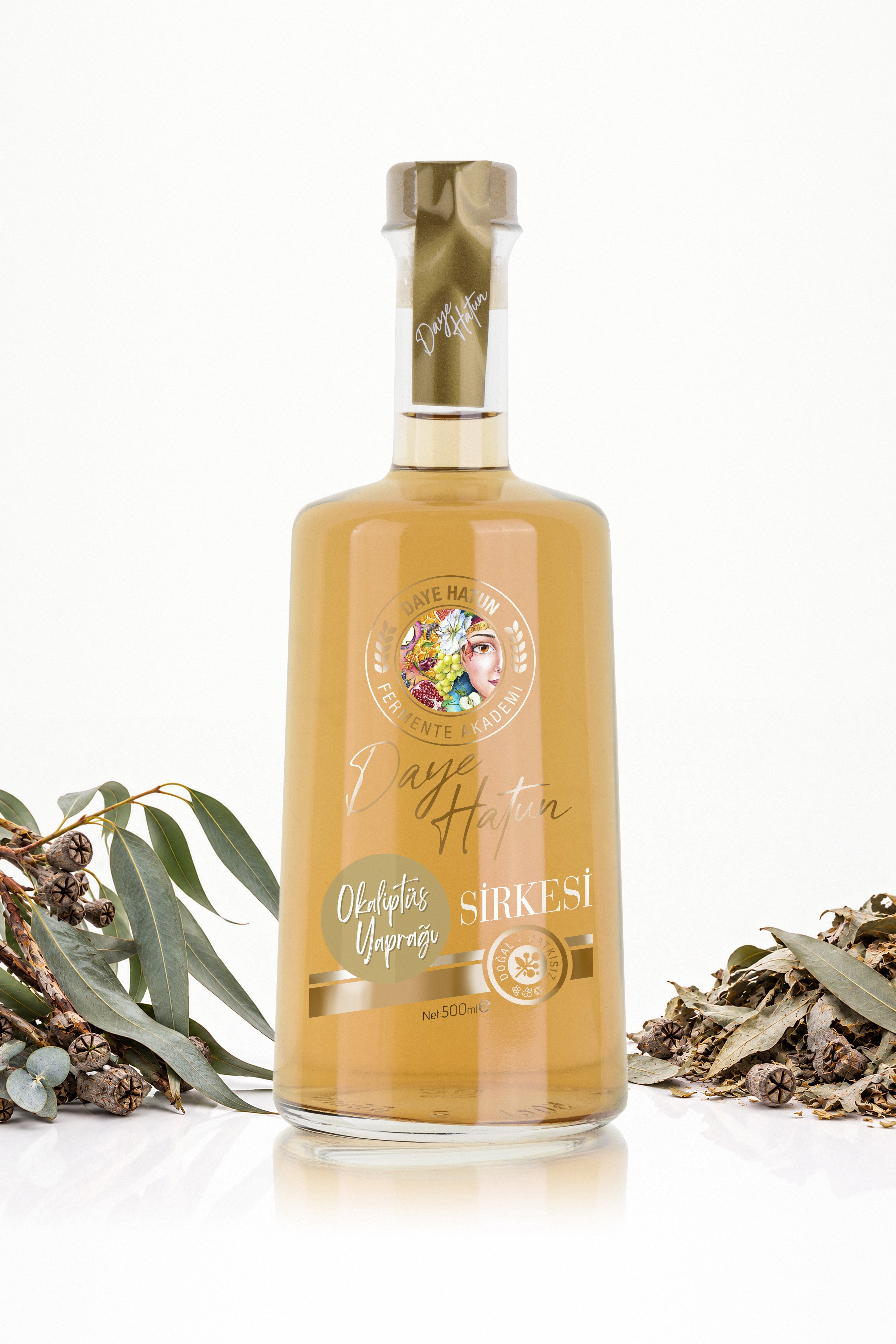 Okaliptüs Yaprağı Sirkesi / Eucalyptus Leaf Vinegar (Doğal Fermente Canlı Sirke/Nat.Fermented /500 mL)