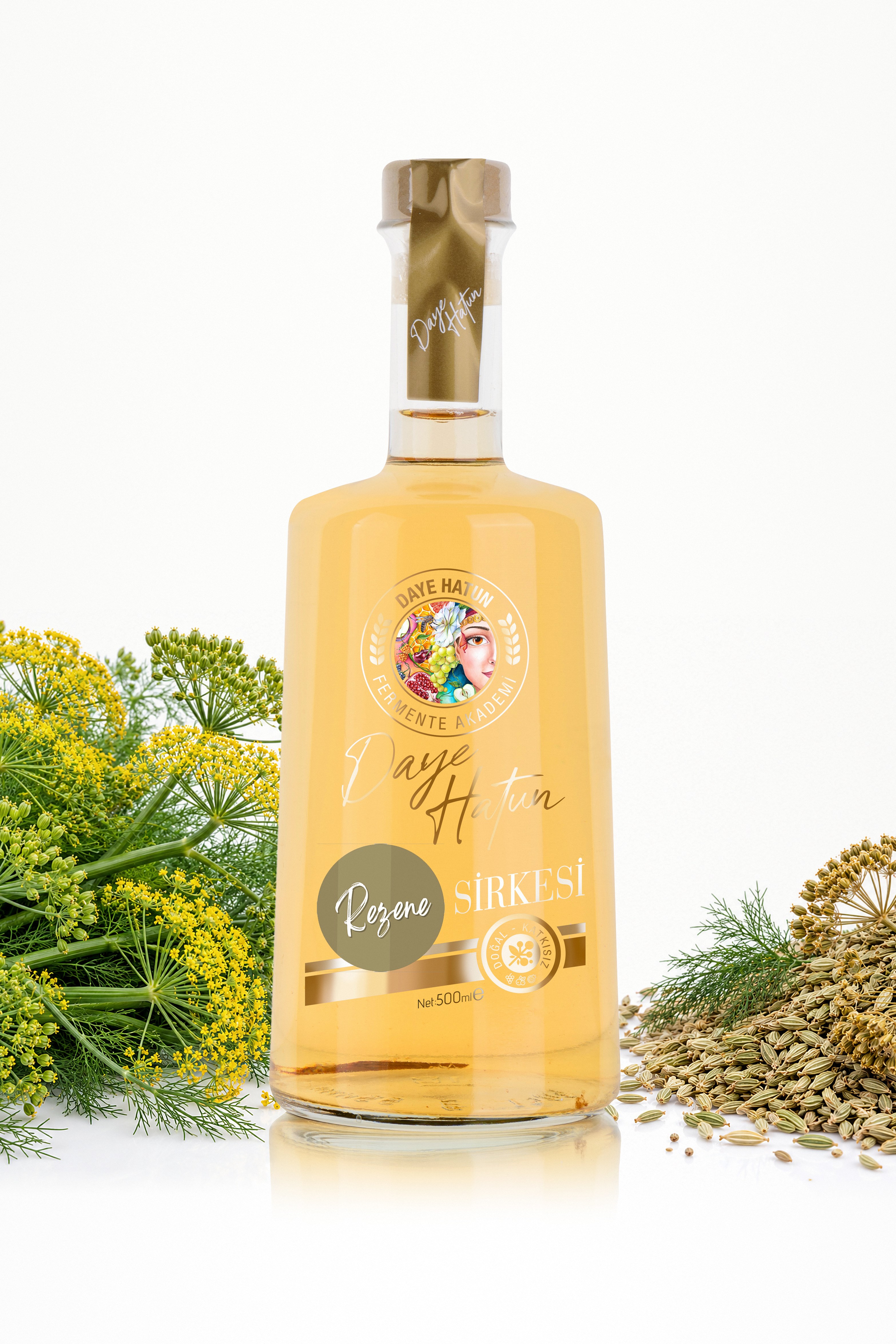 Rezene Sirkesi / Fennel Vinegar (Doğal Fermente Canlı Sirke / Nat. Fermented / 500 mL)