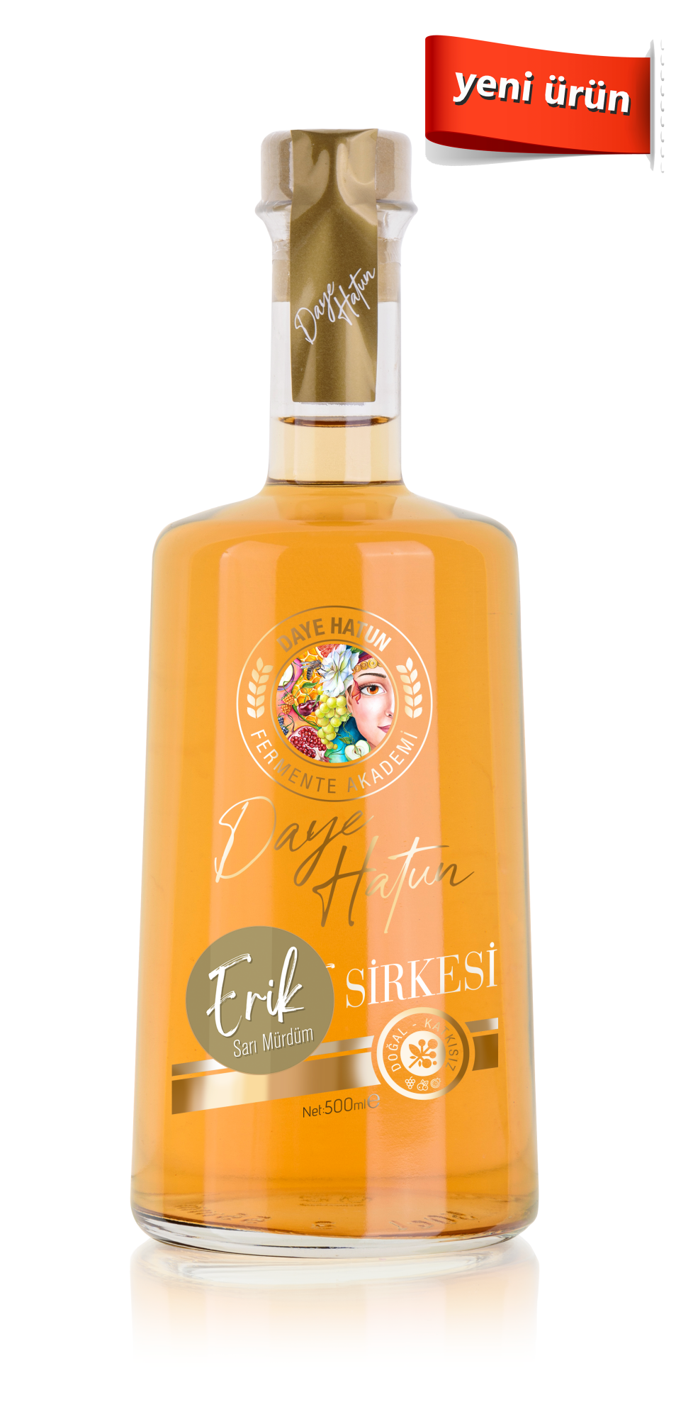 Sarı Mürdüm Sirkesi / Yellow Damson Vinegar (Doğal Fermente Canlı Sirke/500 Ml)
