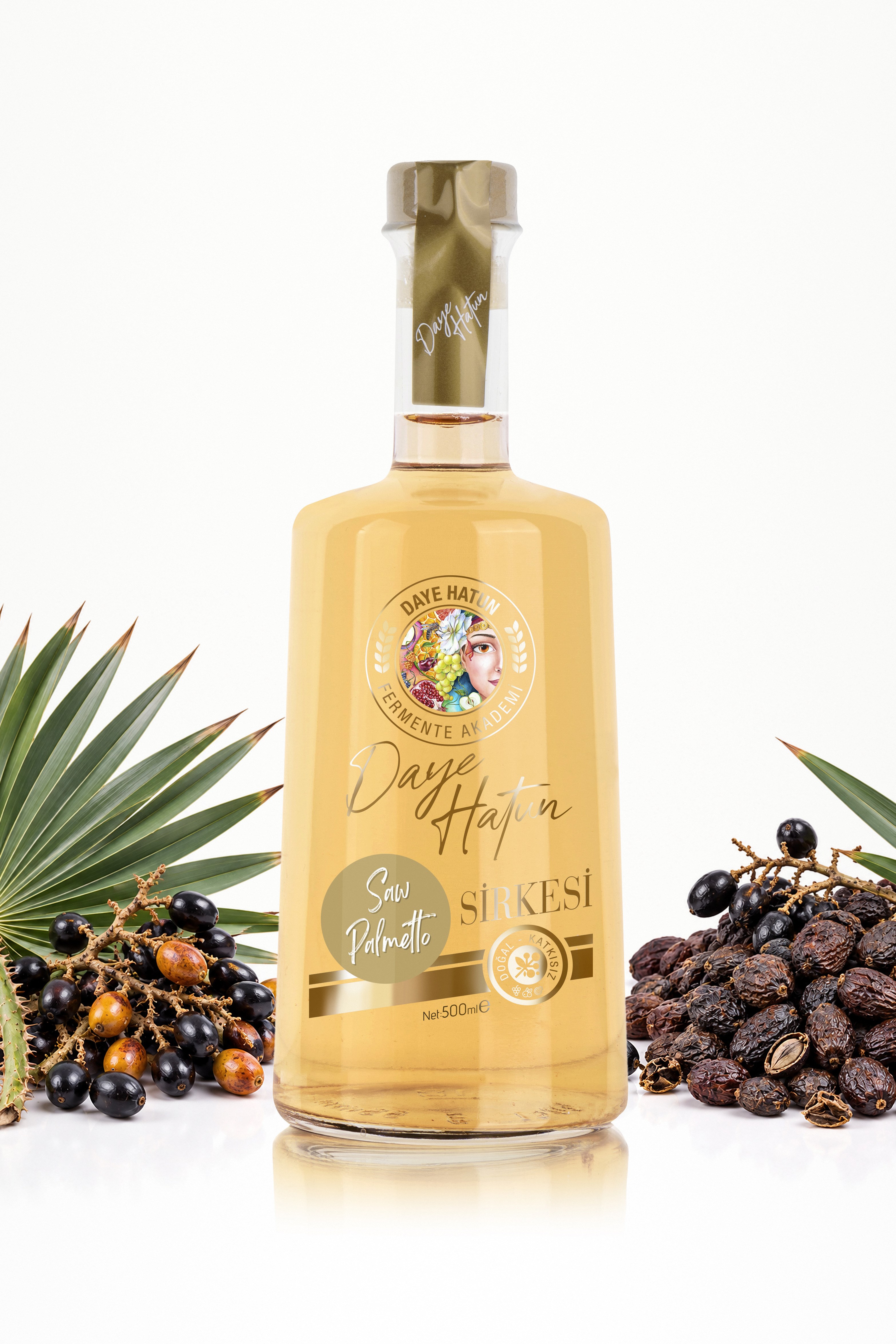 Saw Palmetto Sirkesi / Saw Palmetto Vinegar (Doğal Fermente Canlı Sirke / Nat. Fermented / 500 mL)