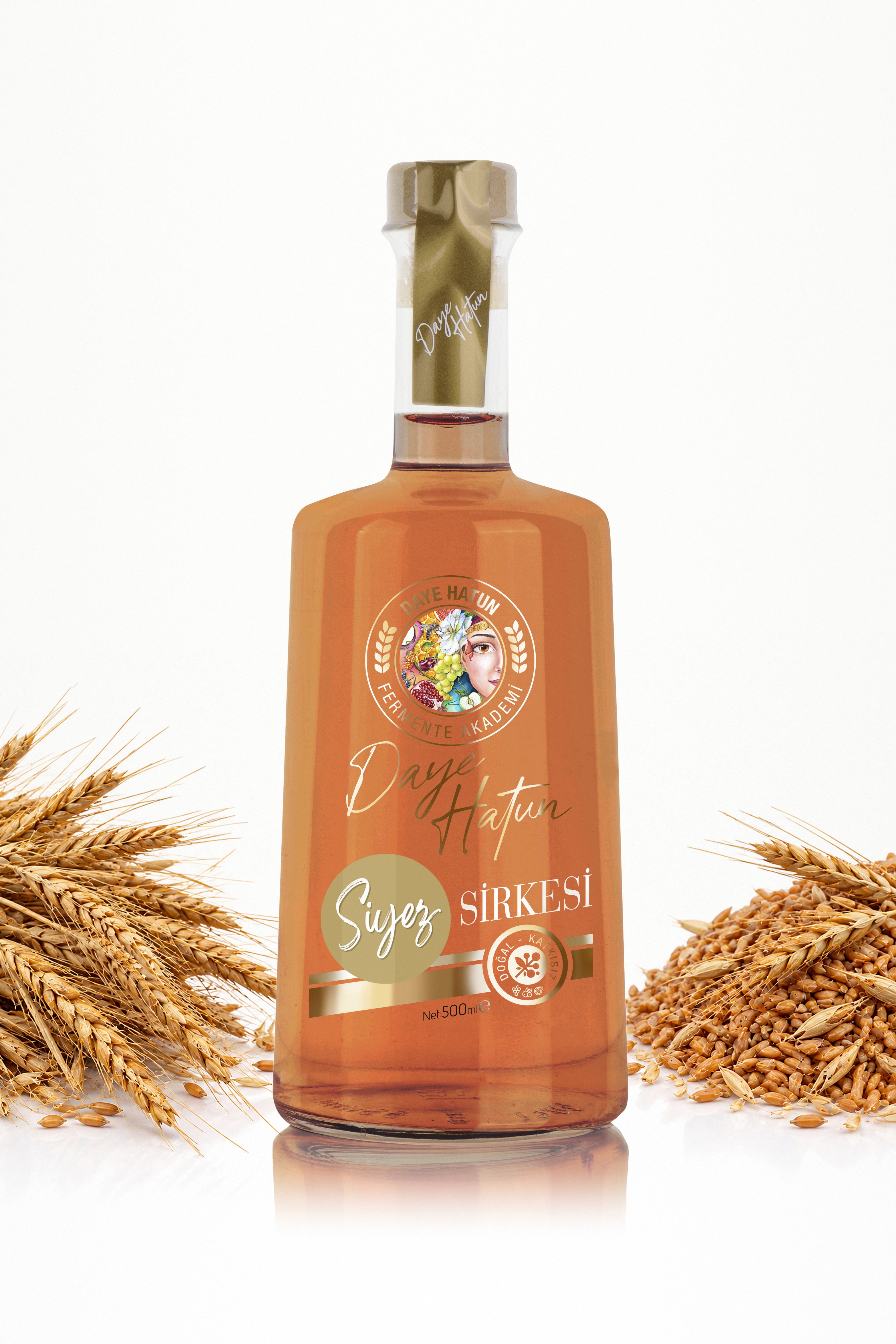 Siyez Sirkesi / Einkorn Wheat Vinegar (Doğal Fermente Canlı Sirke / Nat. Fermented / 500 mL)