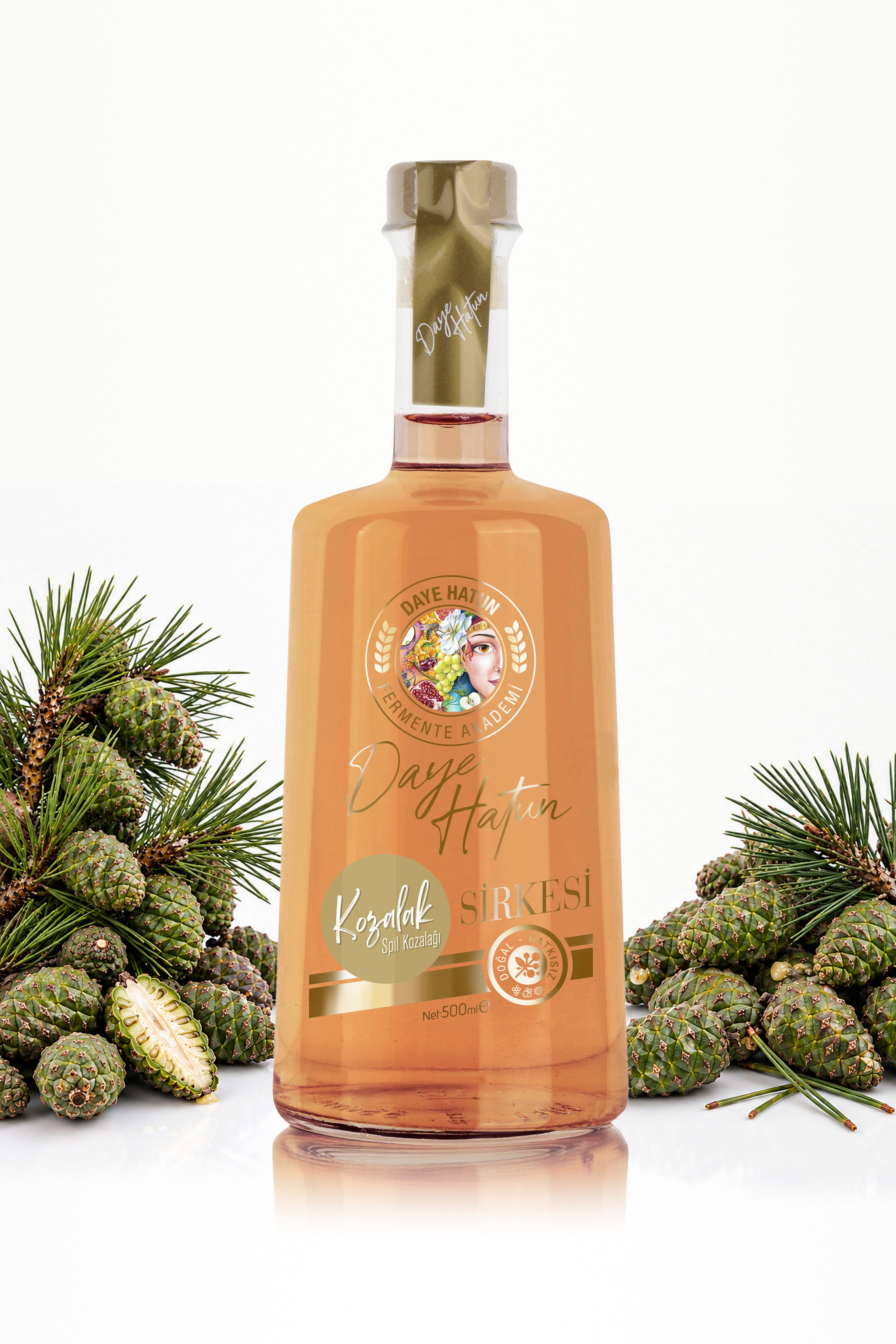 Spil Kozalağı Sirkesi / Pine Cone Vinegar (Doğal Fermente Canlı Sirke / Nat. Fermented / 500 mL)