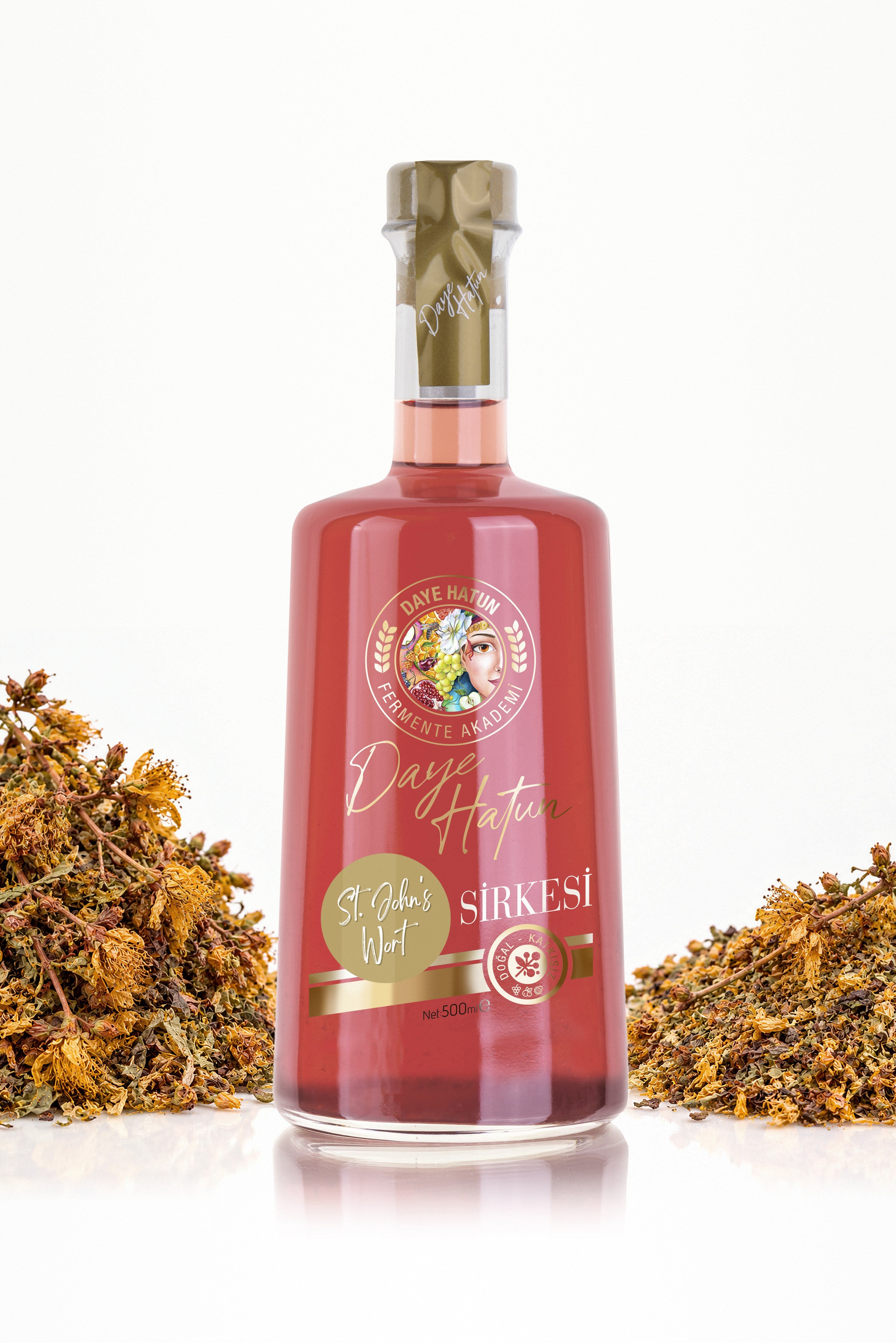 St. John's Wort Sirkesi / St. John's Wort Vinegar (Doğal Fermente Canlı Sirke / Nat. Fermented / 500 mL)