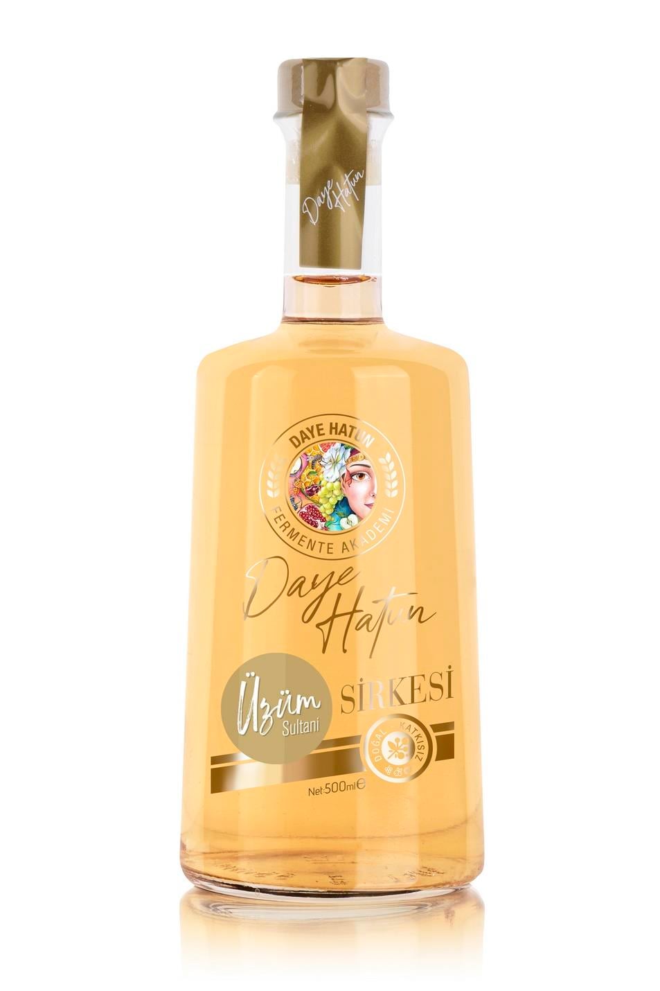 Sultani Üzüm Sirkesi / Seedless Grape Vinegar (Doğal Fermente Canlı Sirke/ Nat. Ferm./500 Ml)