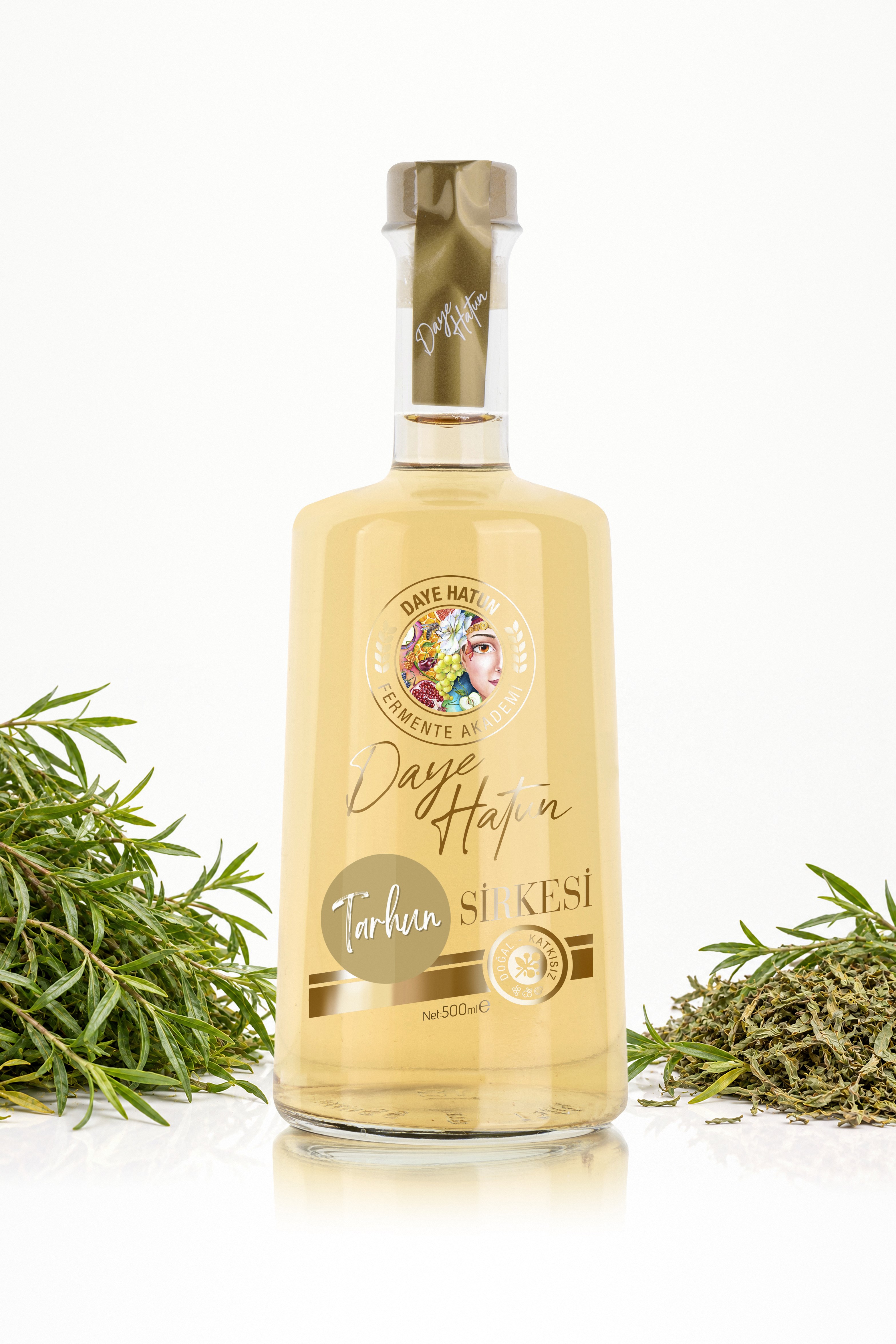 Tarhun Sirkesi / Tarragon Vinegar (Doğal Fermente Canlı Sirke / Nat. Fermented / 500 mL)