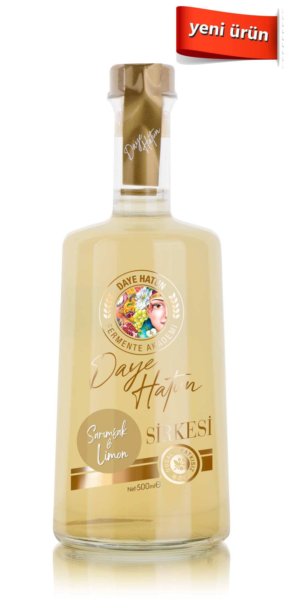 Taşköprü Sarımsağı & Lamas Limonu Sirkesi / Garlic & Lemon Vinegar (Doğal Fermente Canlı Sirke / Naturally Fermented / 500 Ml)