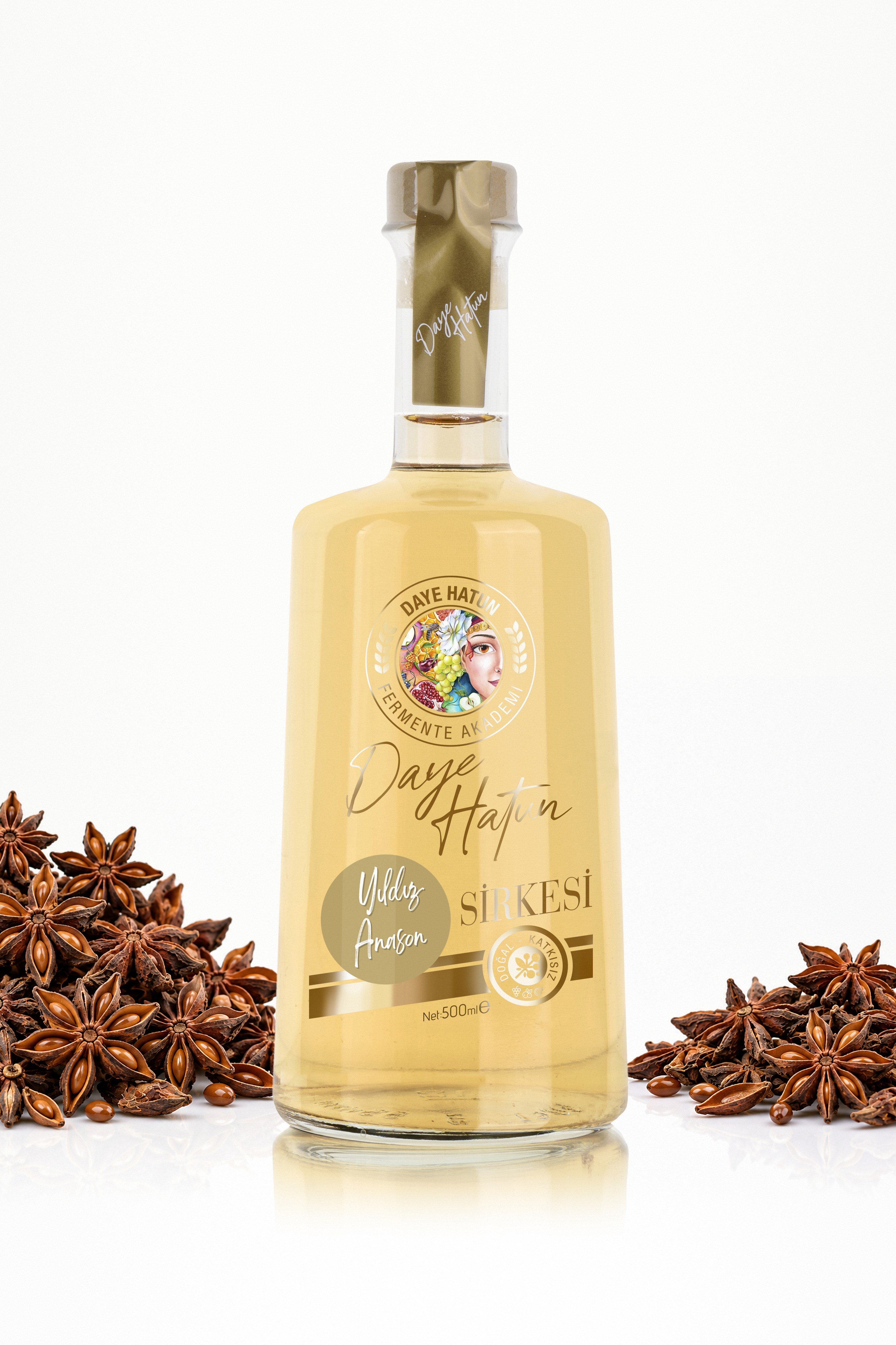Yıldız Anason Sirkesi / Star Anise Vinegar (Doğal Fermente Canlı Sirke / Nat. Fermented / 500 mL)