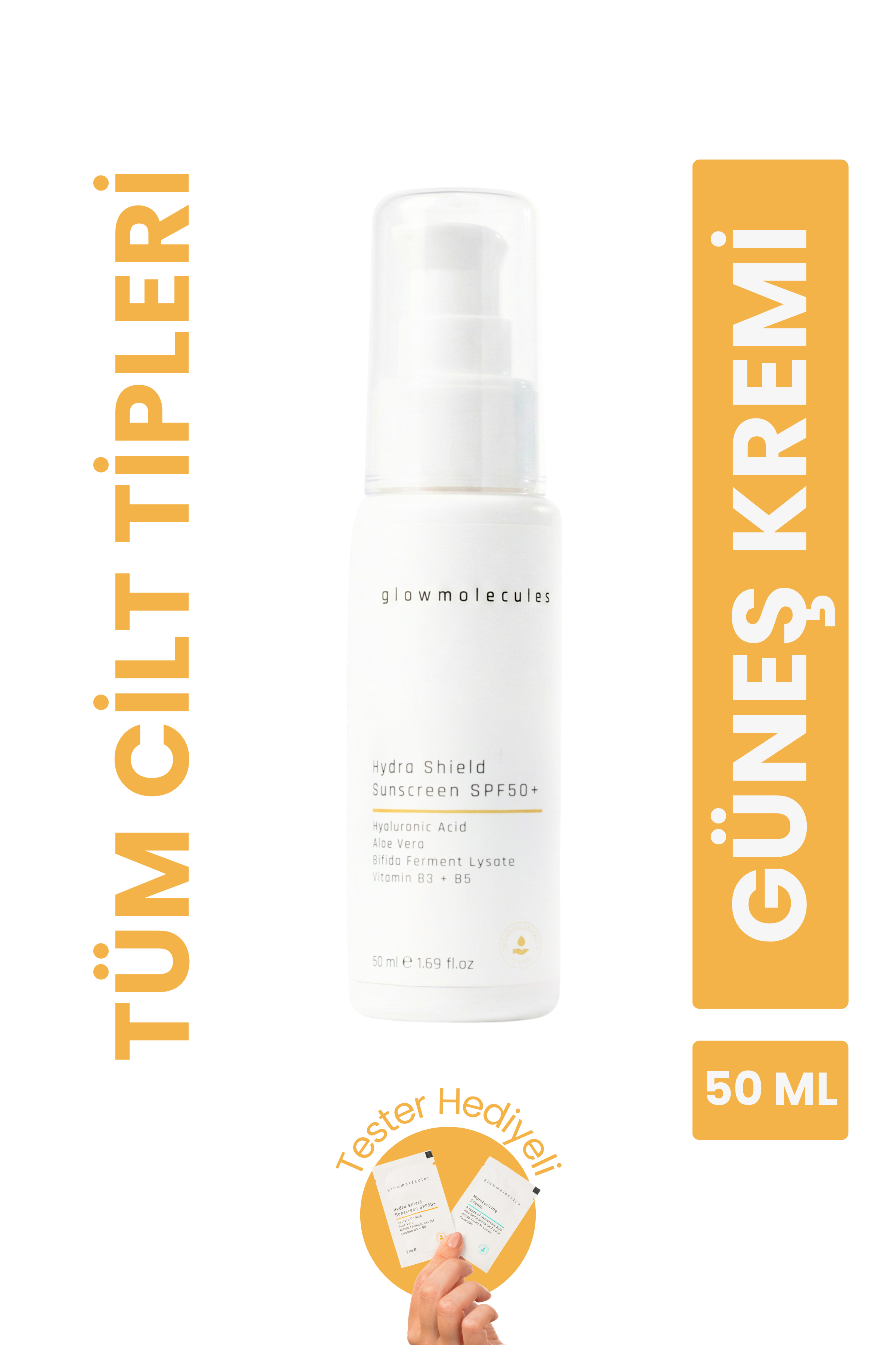 Güneş Koruyucu Krem Hydra Shield Sunscreen SPF50+
