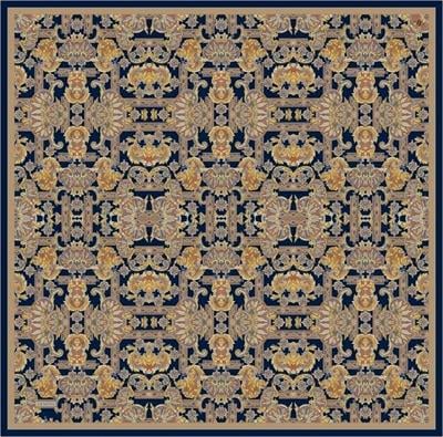 Armine Etnik Desen Saf İpek Twill Eşarp 9416D