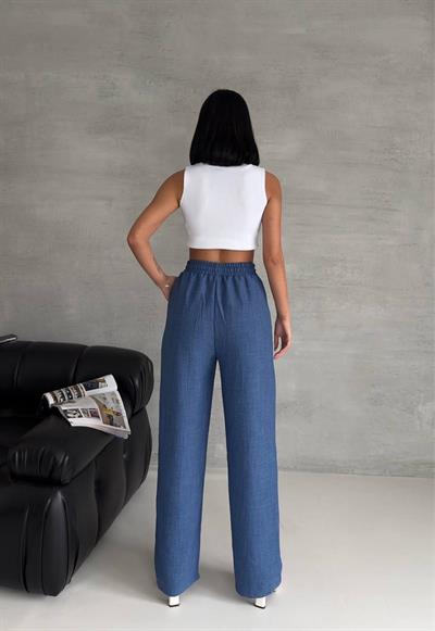 Bağcıklı Keten Pantolon