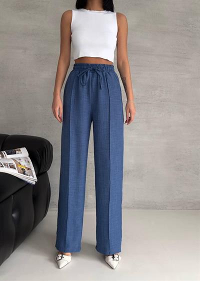 Bağcıklı Keten Pantolon