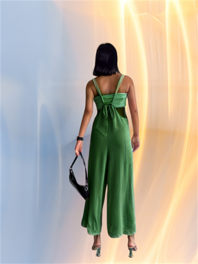 Yeşil Aerobin Cepli Tulum