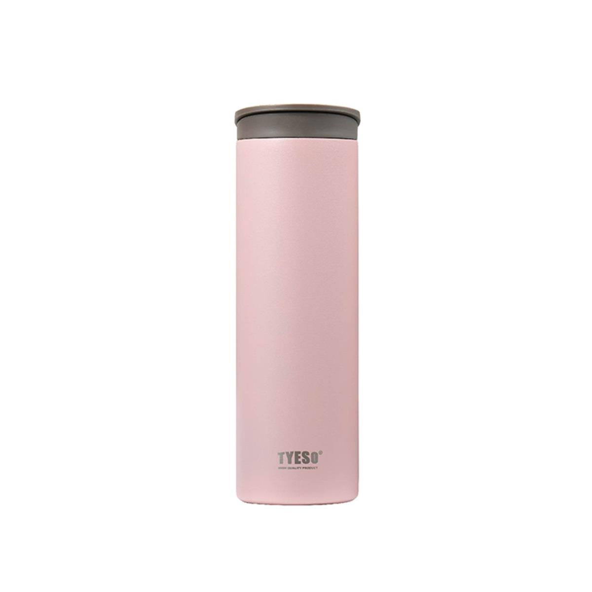 Tyeso Flat Vakumlu Paslanmaz Çelik Taşıma Saplı Pembe Termos, 500 ml